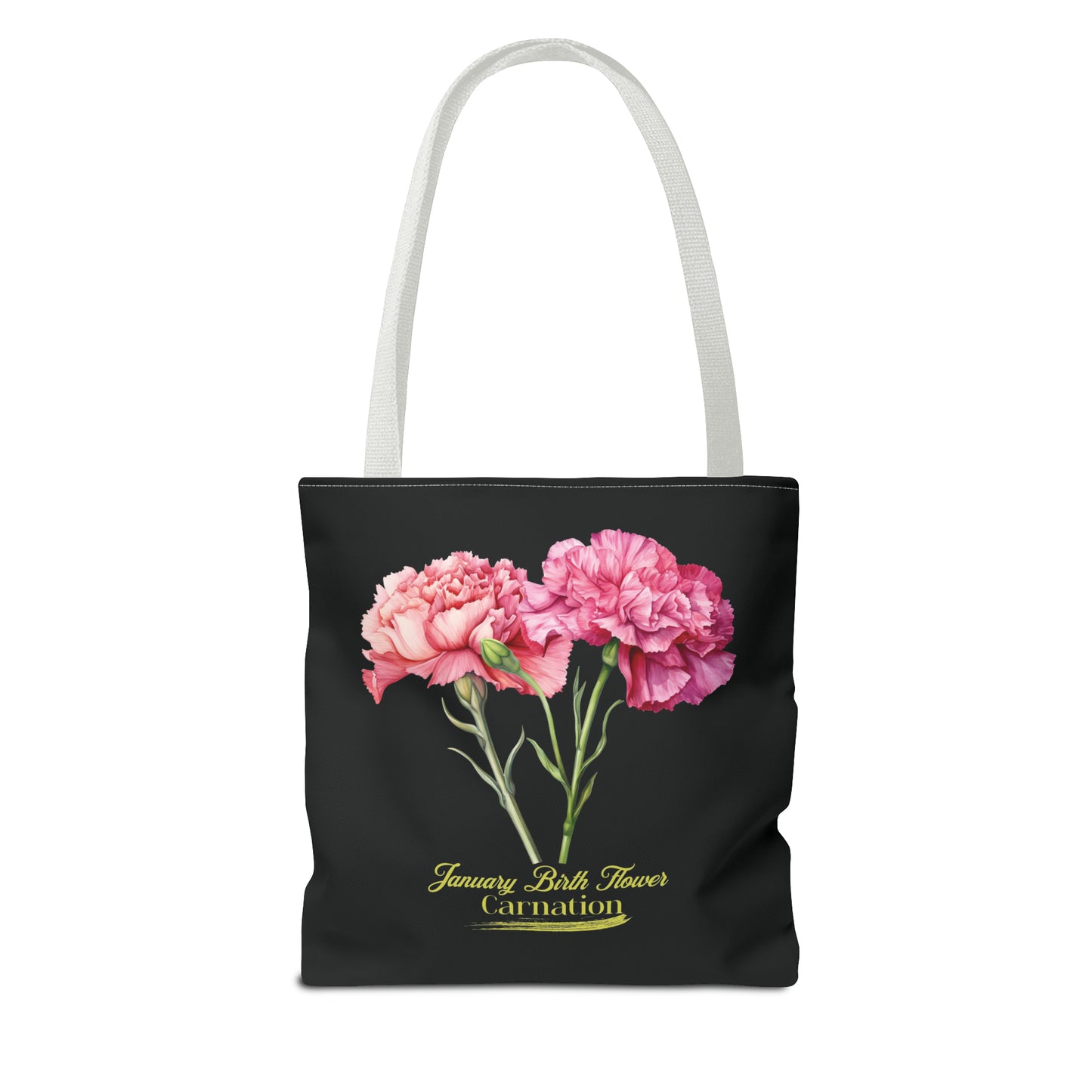 January Birth Flower: Carnation - Tote Bag (AOP)