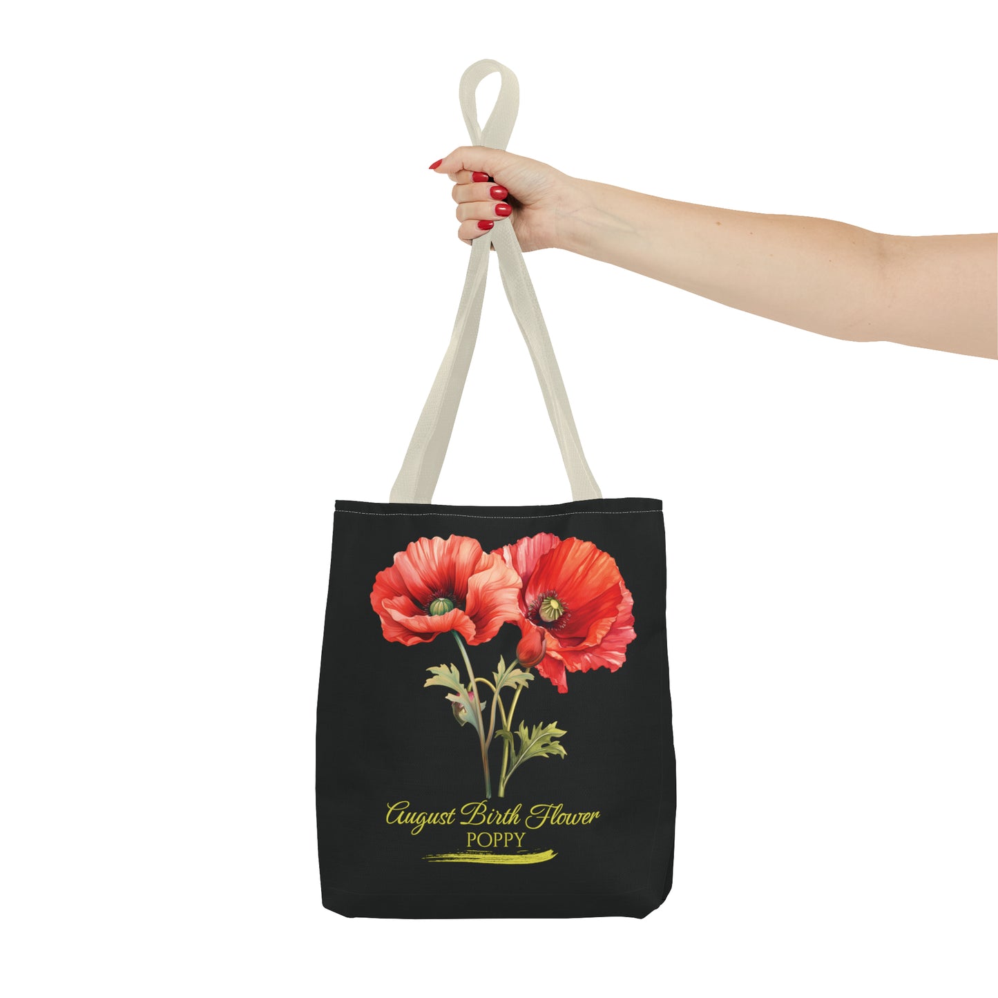 August Birth Flower: Poppy - Tote Bag (AOP)