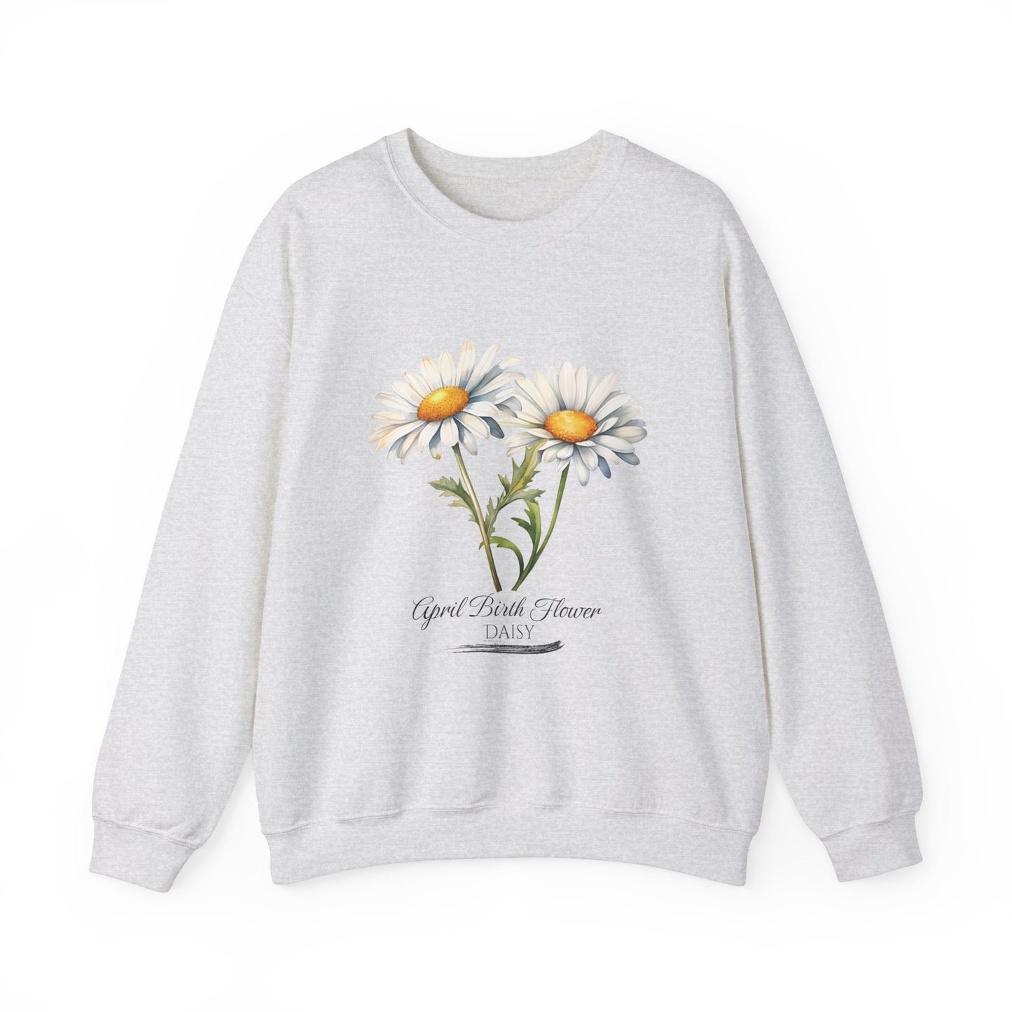 April Birth Flower (Daisy) - Unisex Heavy Blend™ Crewneck Sweatshirt