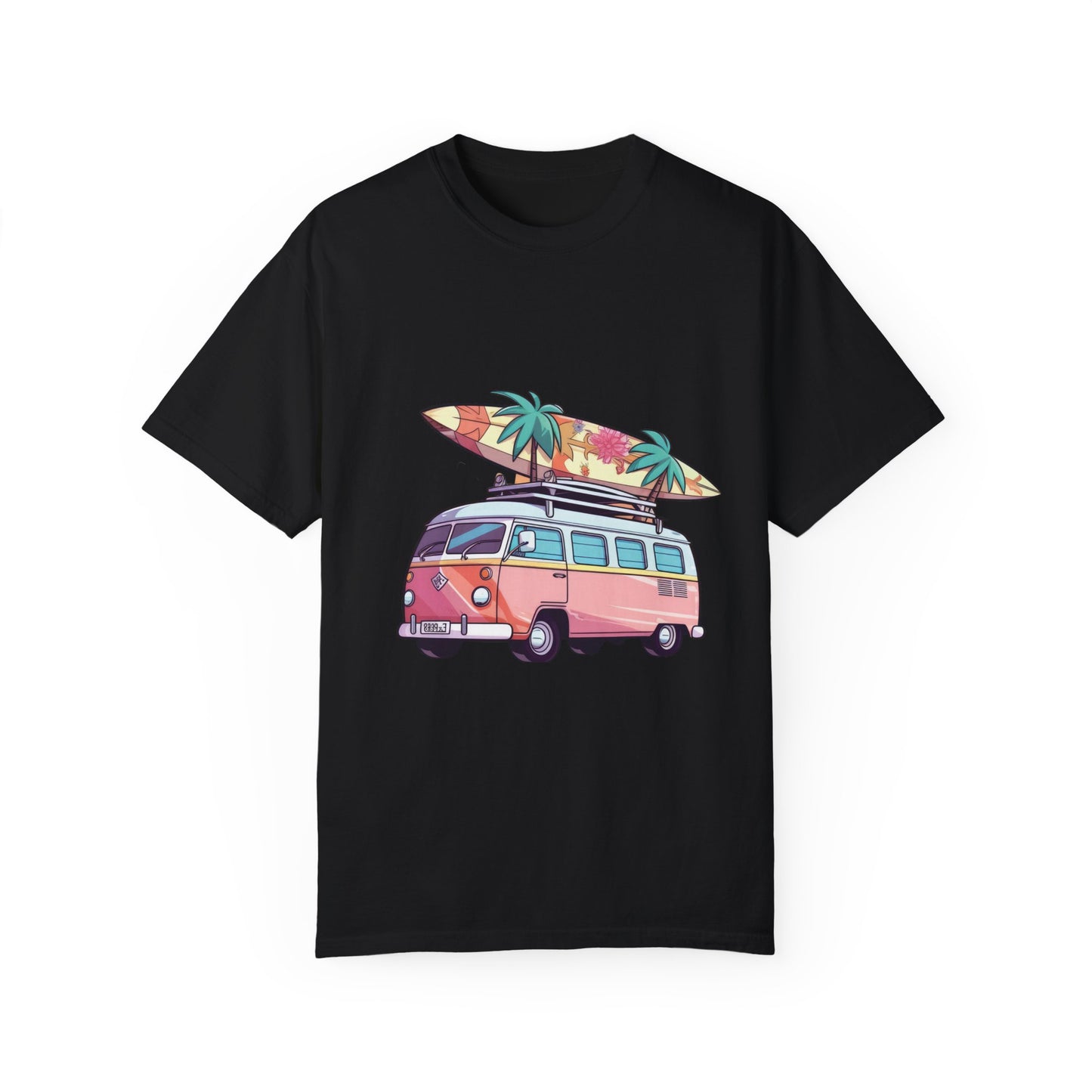 Retro Surf Van: Unisex Garment-Dyed T-shirt