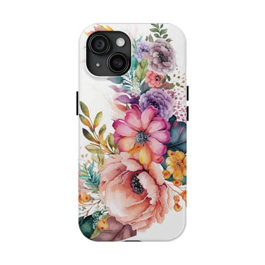 Tough Phone Cases: Watercolor Flowers