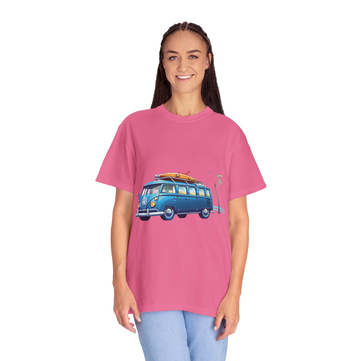 Retro Surf Van: Unisex Garment-Dyed T-shirt