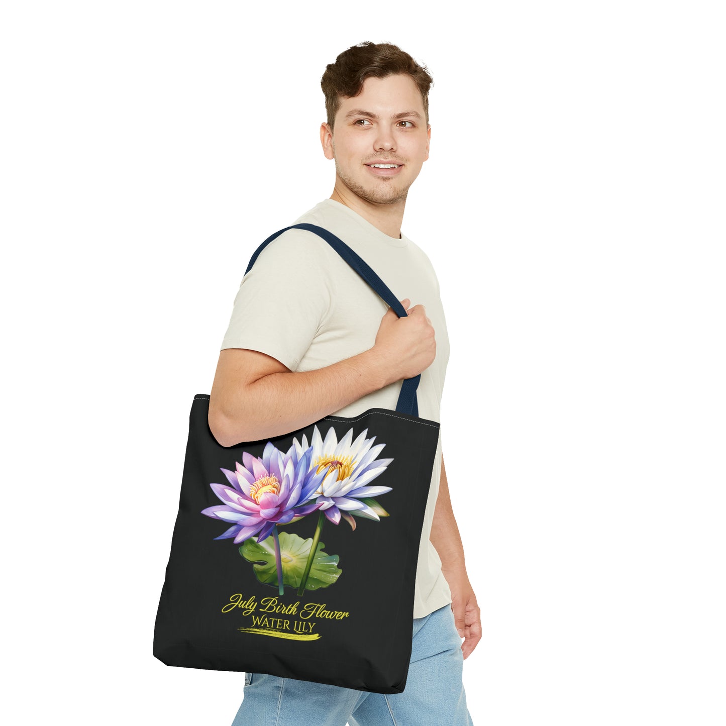 July Birth Flower: Water Lily - Tote Bag (AOP)