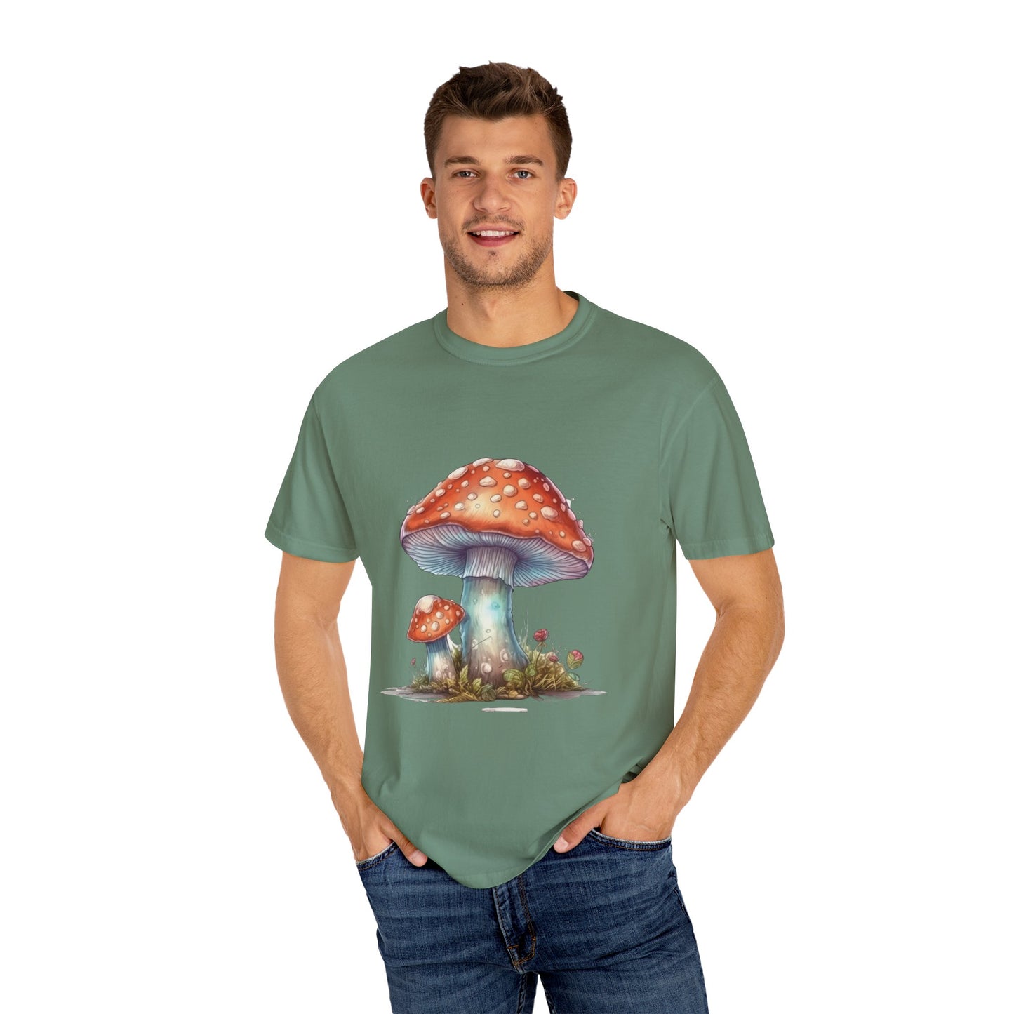 Fantasy Mushroom-27: Unisex Garment-Dyed T-shirt