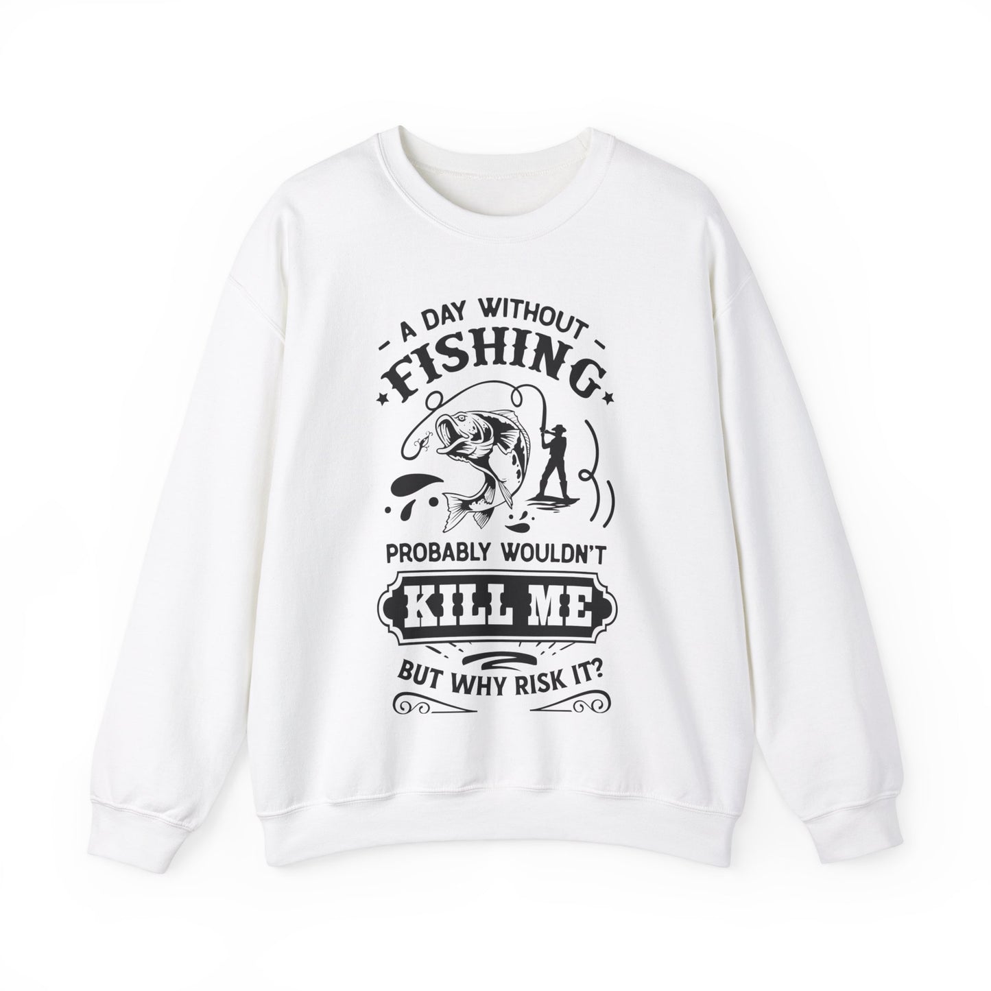 A day without fishing - Unisex Heavy Blend™ Crewneck Sweatshirt