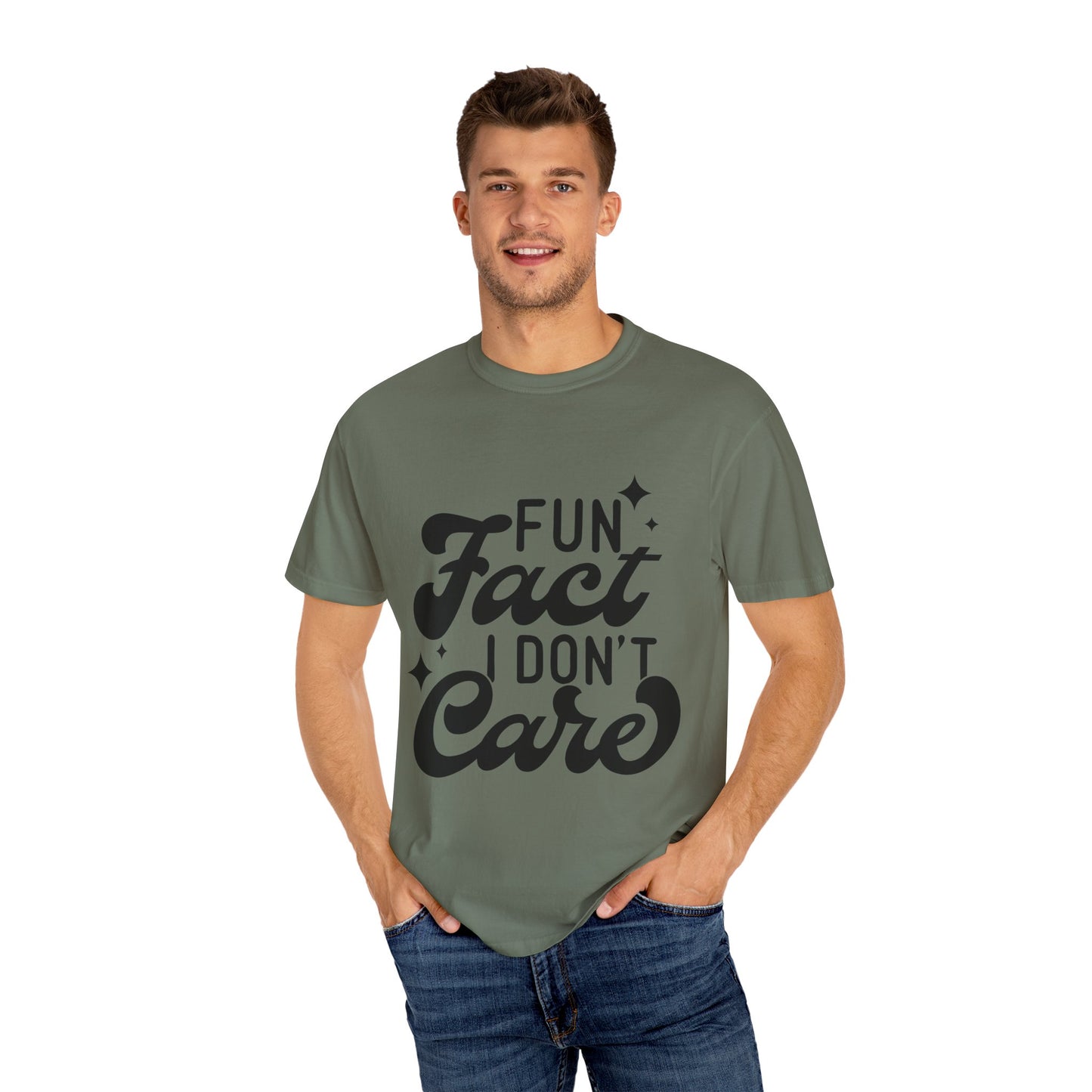 Fun fact - I don't care - Unisex Garment-Dyed T-shirt