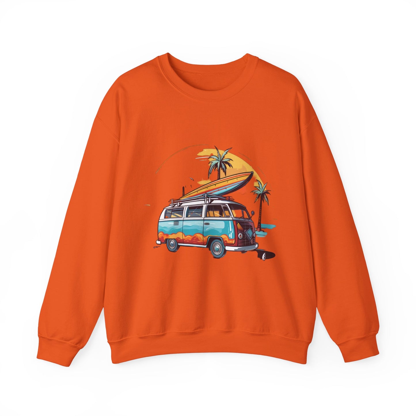 Retro Surf Van - Unisex Heavy Blend™ Crewneck Sweatshirt