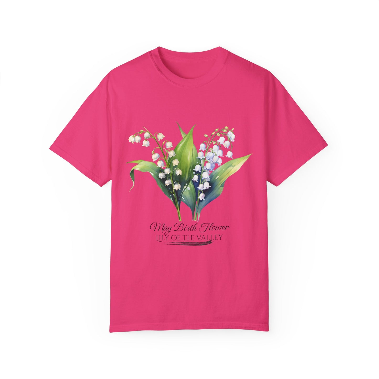 May Birth Flower "Lily of the Valley" - Unisex Garment-Dyed T-shirt