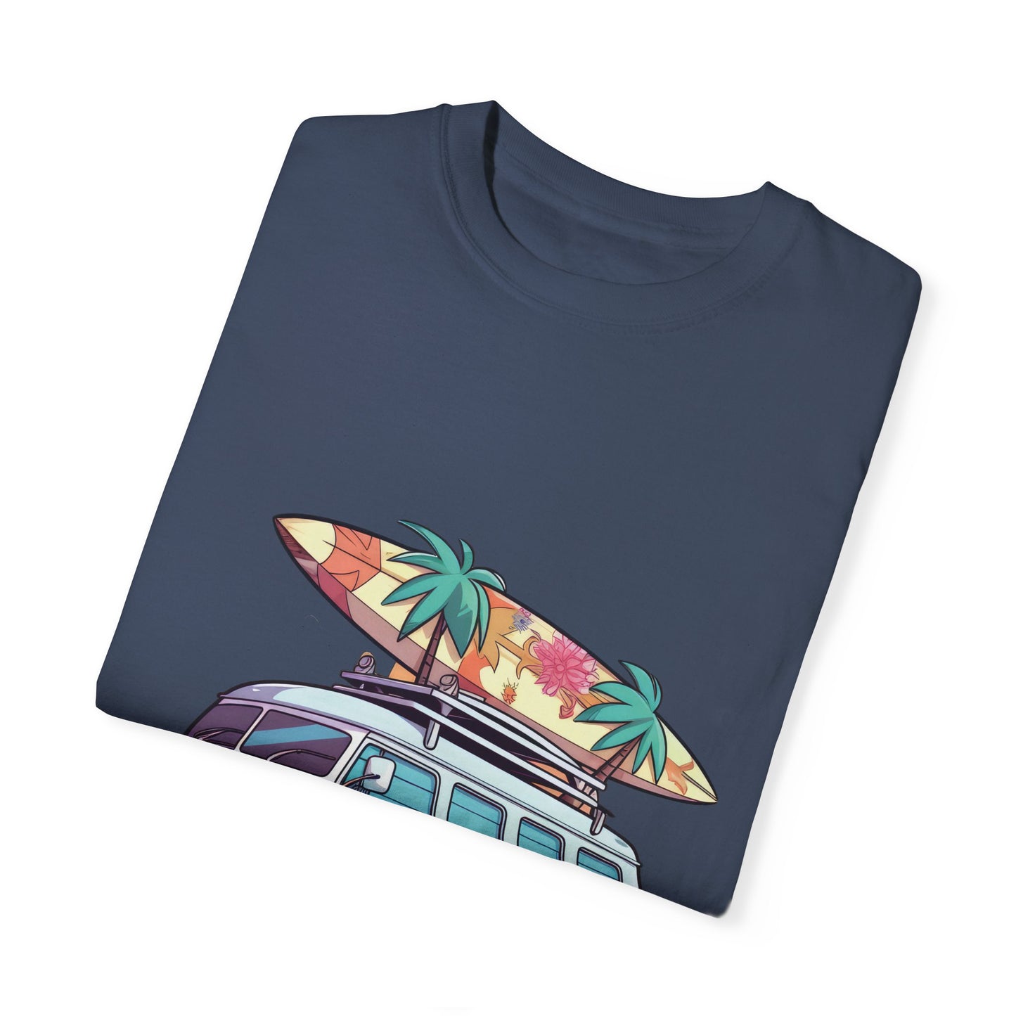 Retro Surf Van: Unisex Garment-Dyed T-shirt