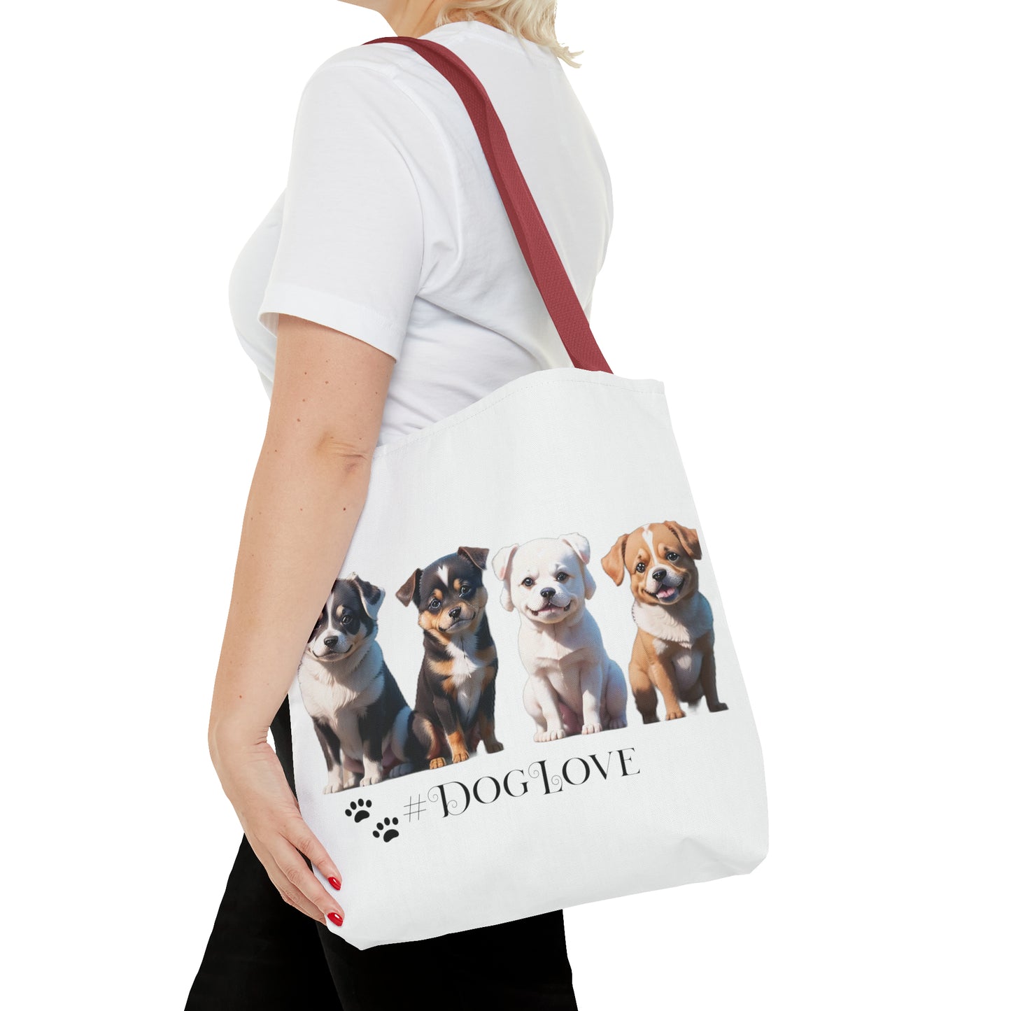 Tote Bag (AOP): #DogLove