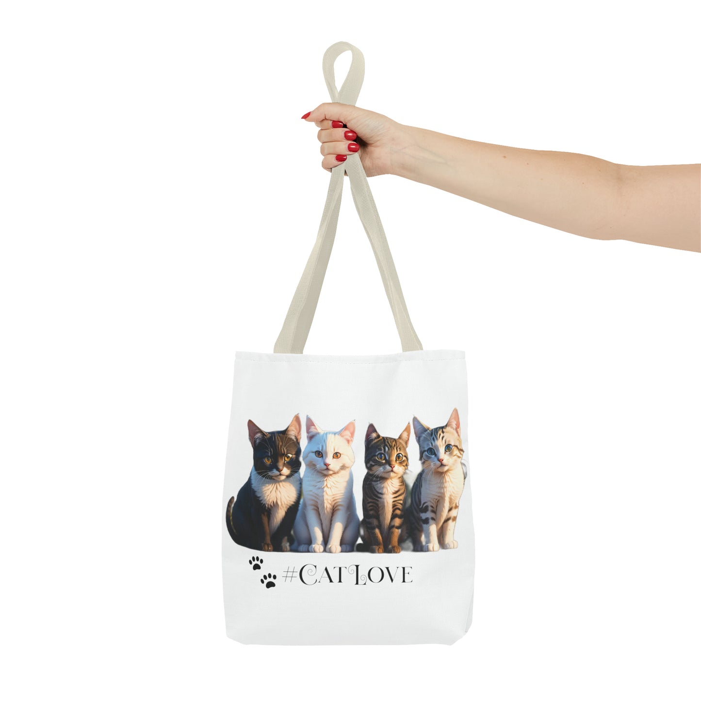 Tote Bag (AOP): #CatLove