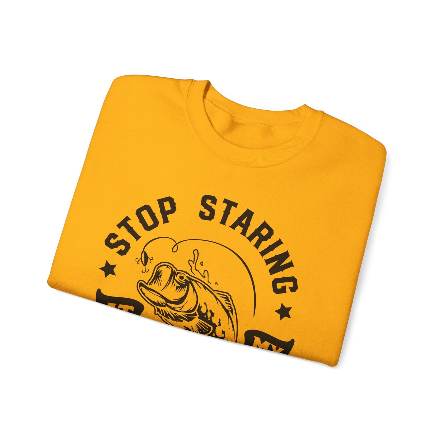 Stop staring at my Bass - Unisex Heavy Blend™ Crewneck Sweatshirt