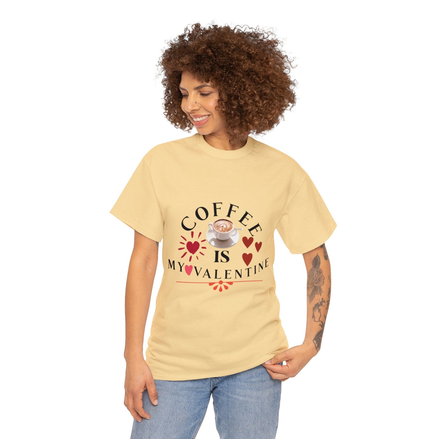 Coffee is my valentine - Unisex Heavy Cotton Tee