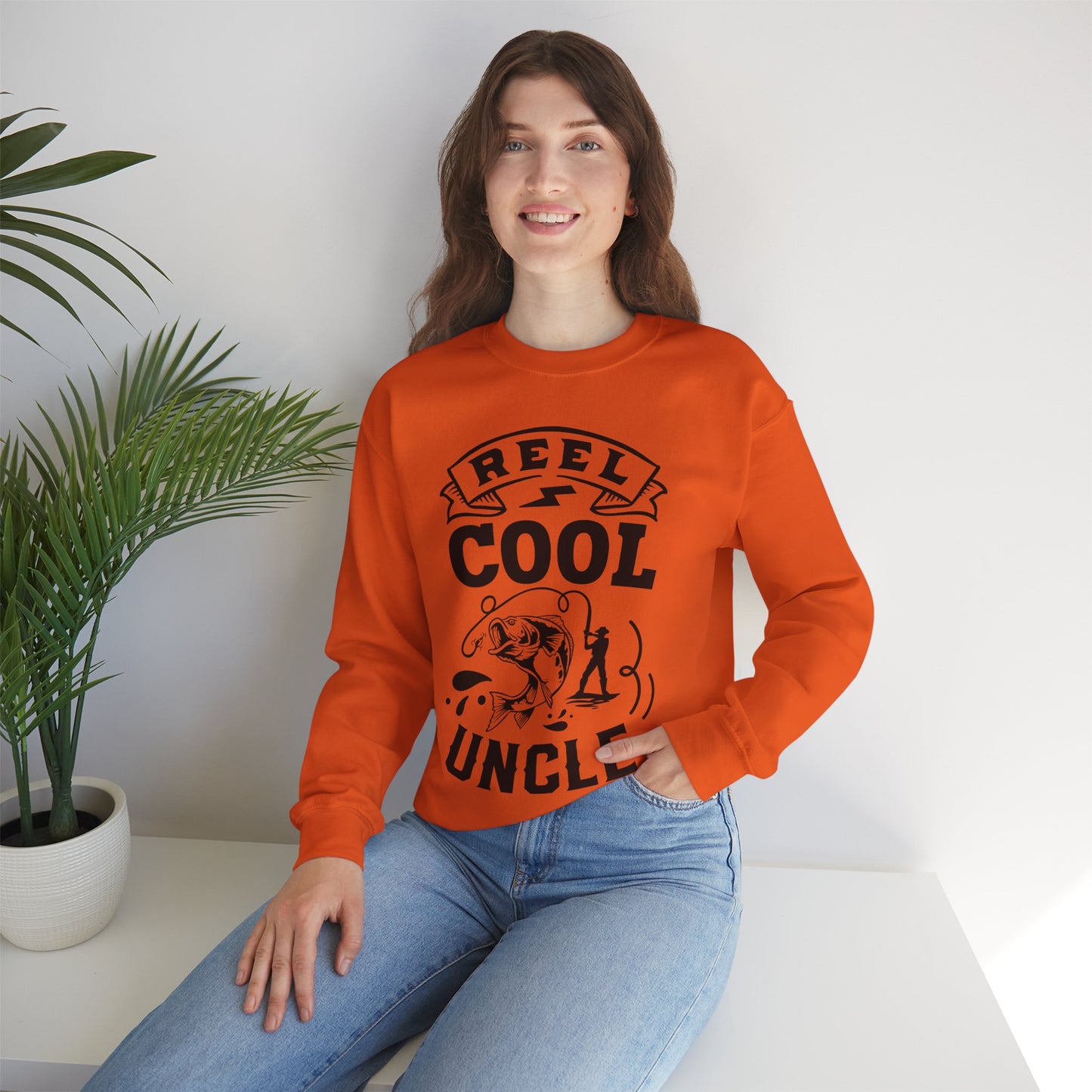 Reel cool uncle - Unisex Heavy Blend™ Crewneck Sweatshirt