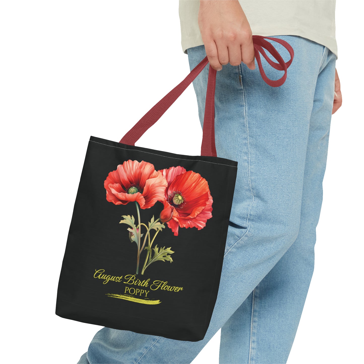 August Birth Flower: Poppy - Tote Bag (AOP)