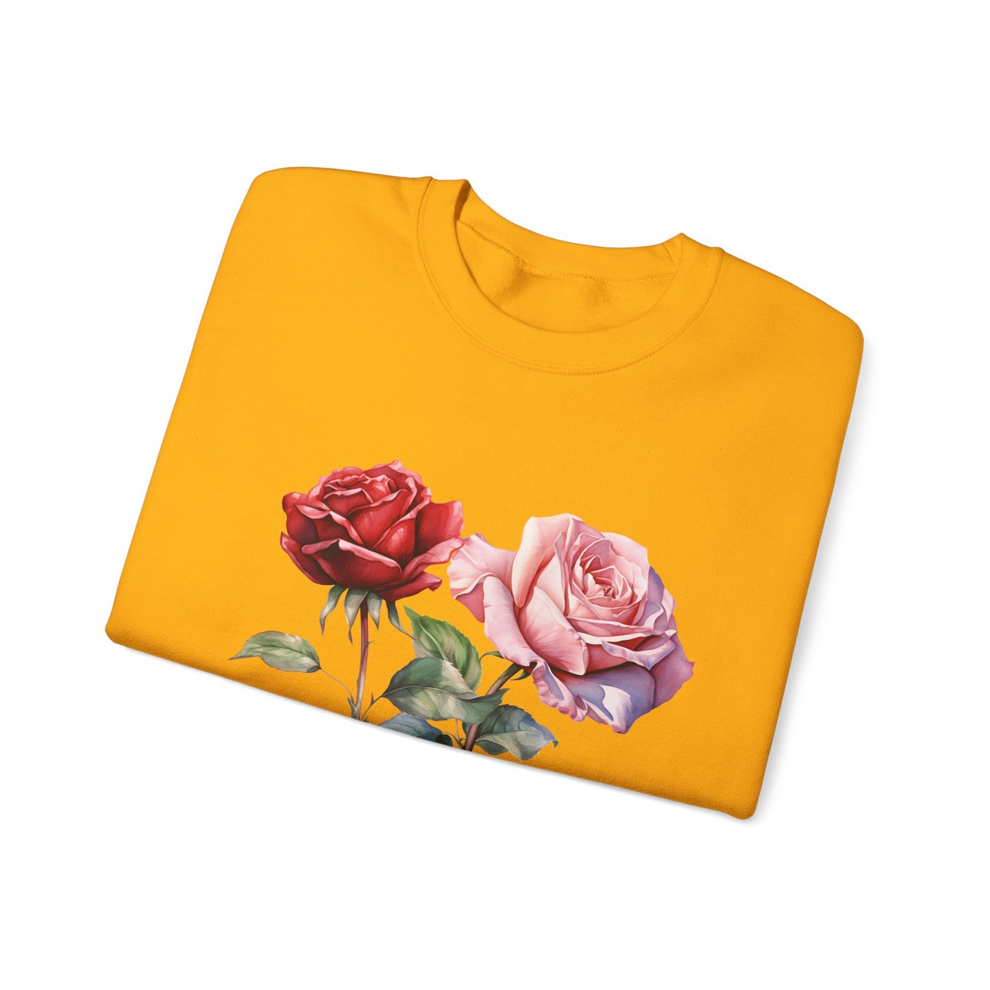 June Birth Flower (Rose) - Unisex Heavy Blend™ Crewneck Sweatshirt