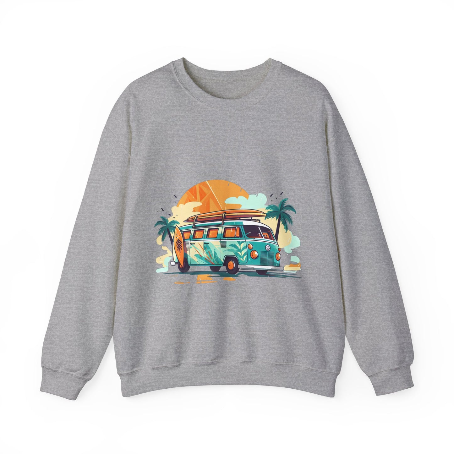 Retro Surf Van - Unisex Heavy Blend™ Crewneck Sweatshirt