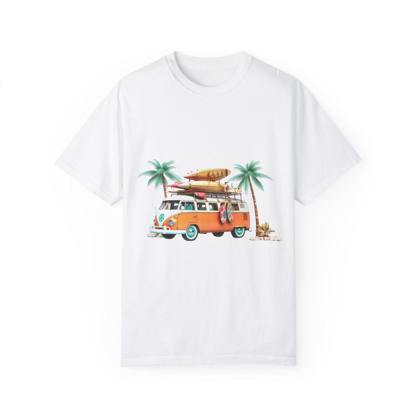 Retro Surf Van: Unisex Garment-Dyed T-shirt