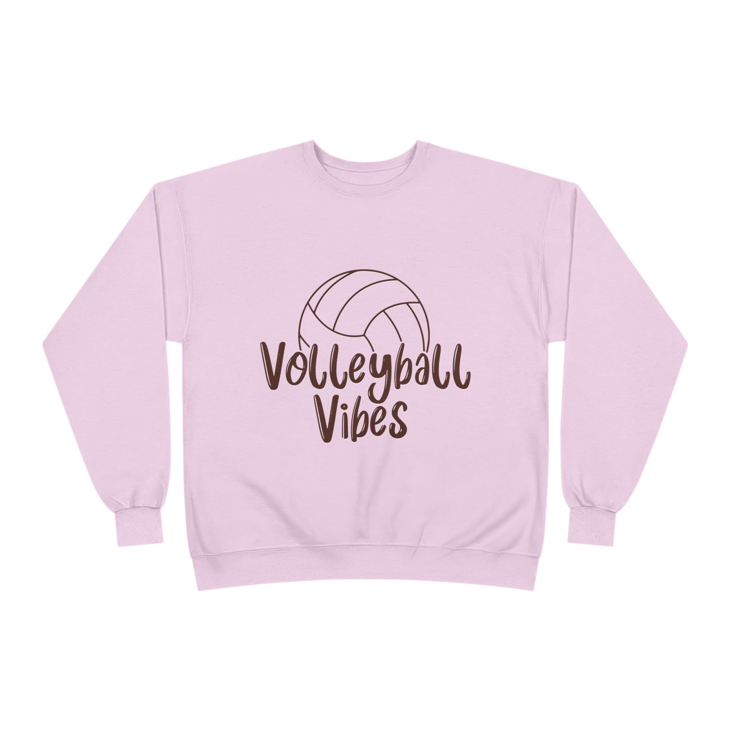 Unisex Volleyball Vibes Crewneck Sweatshirt, Trendy Sports Apparel, Cozy Gift for Athletes, Volleyball Lover's Gear, Eco-Friendly Fashion