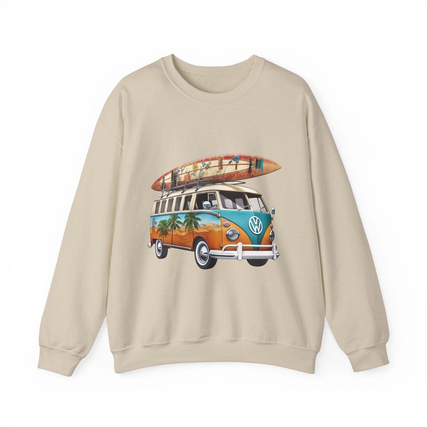 Retro Surf Van - Unisex Heavy Blend™ Crewneck Sweatshirt