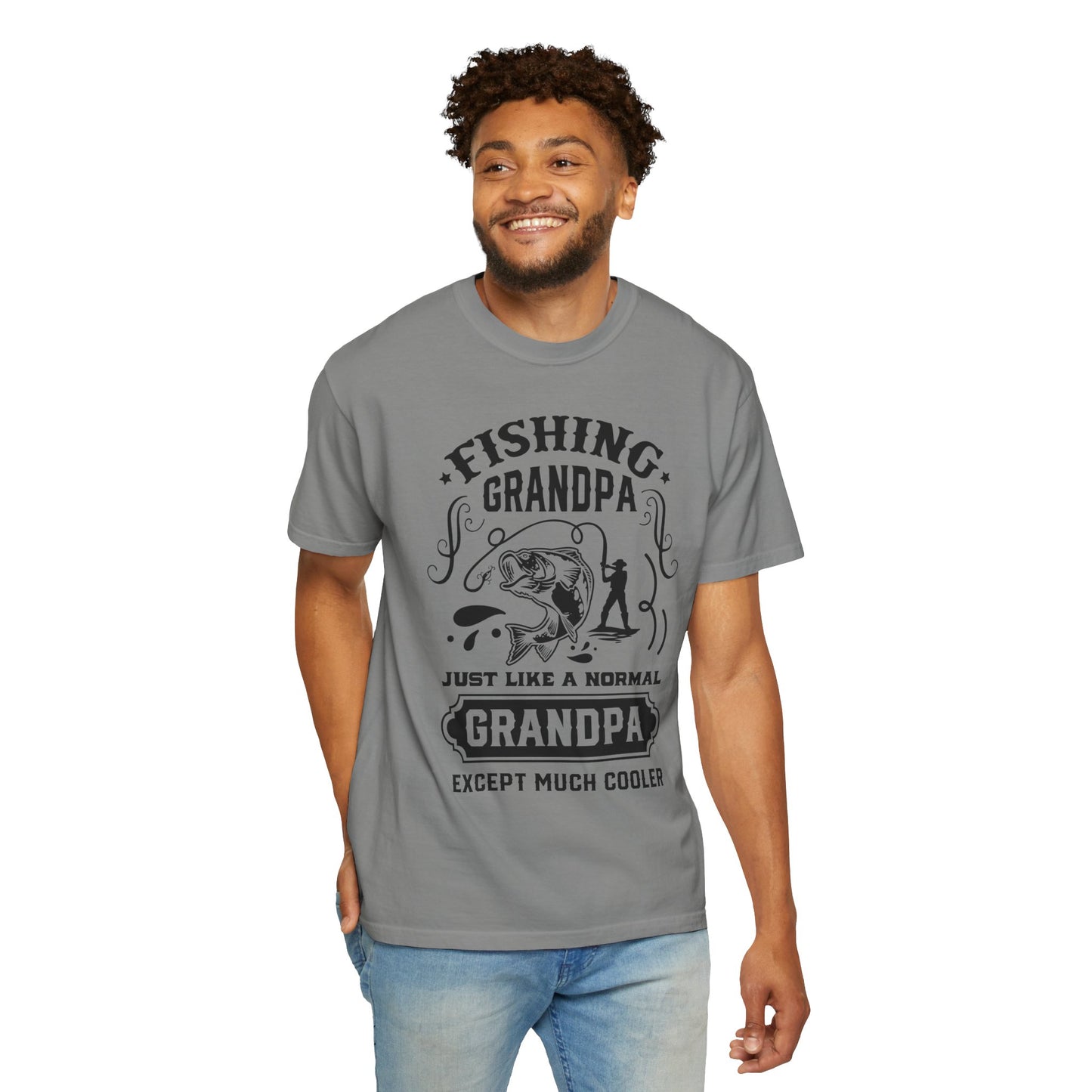 Fishing Grandpa is cool: Unisex Garment-Dyed T-shirt