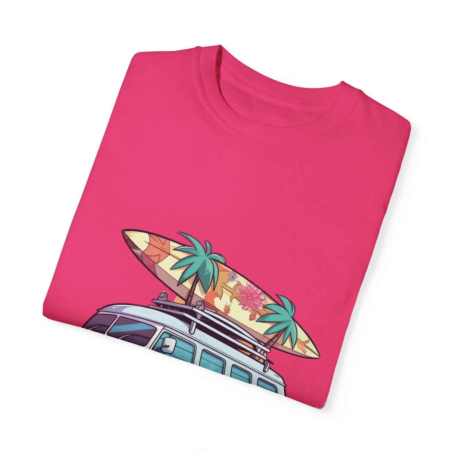 Retro Surf Van: Unisex Garment-Dyed T-shirt