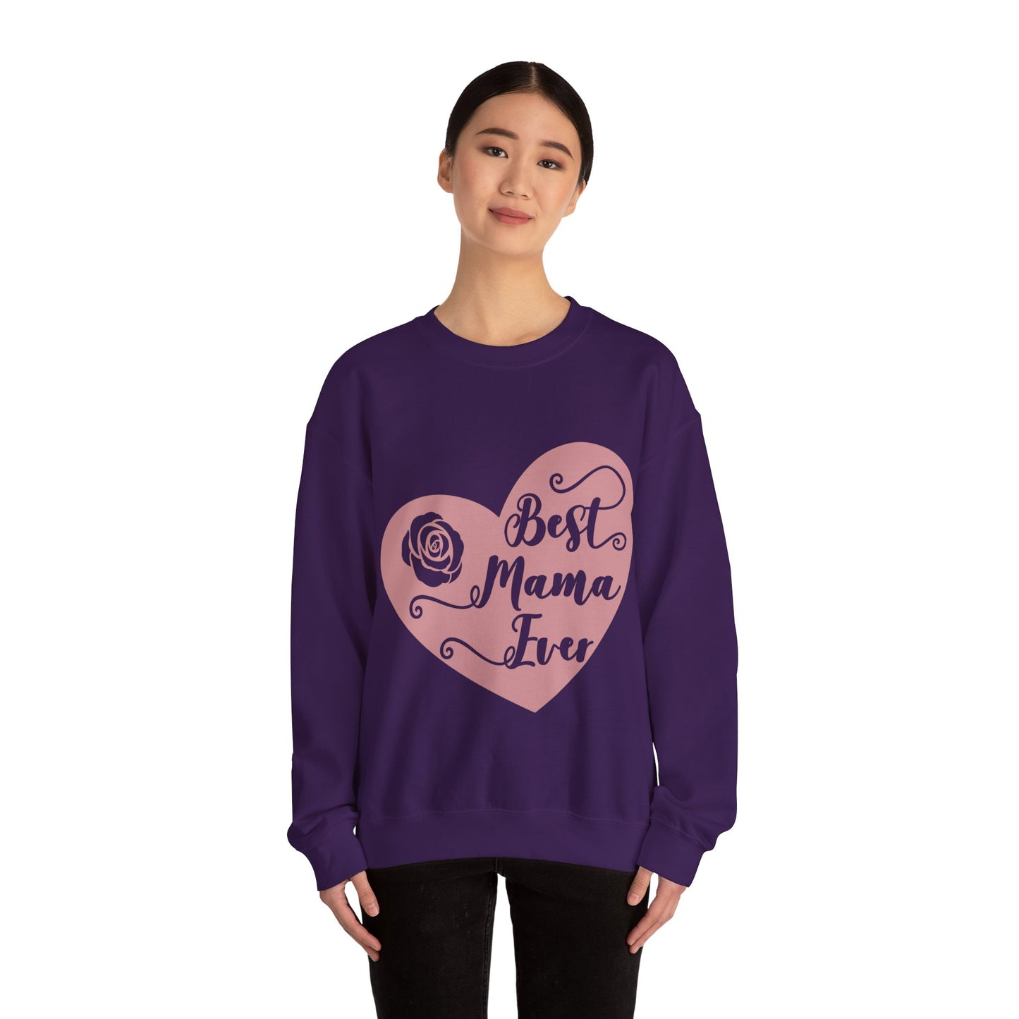 Best Mom Ever Heart - Unisex Heavy Blend™ Crewneck Sweatshirt