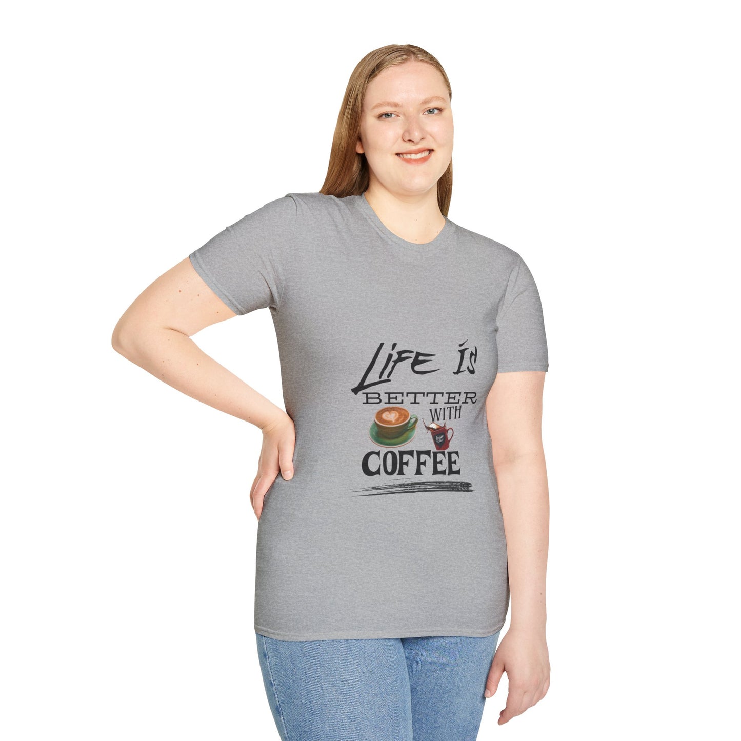 Life Is Better With Coffee - Unisex Softstyle T-Shirt