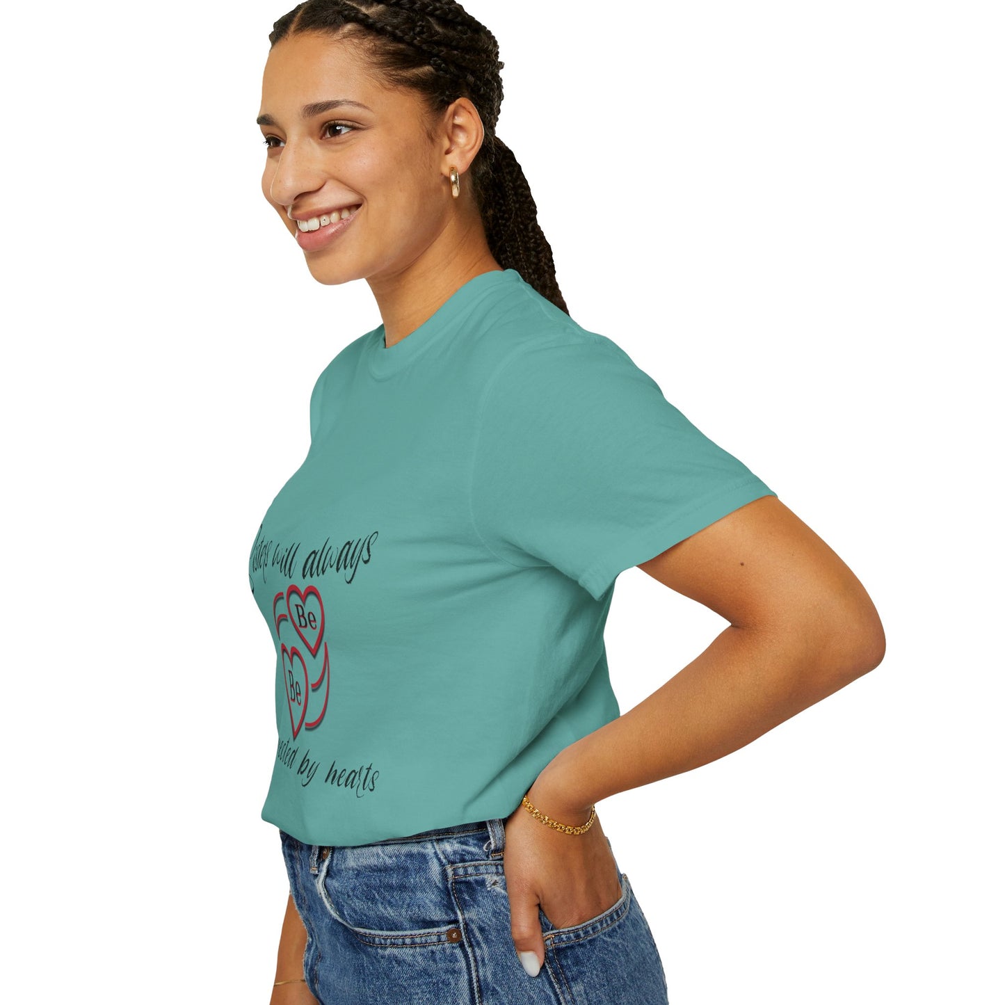 Sisters will always be connected by heart - Unisex Garment-Dyed T-shirt