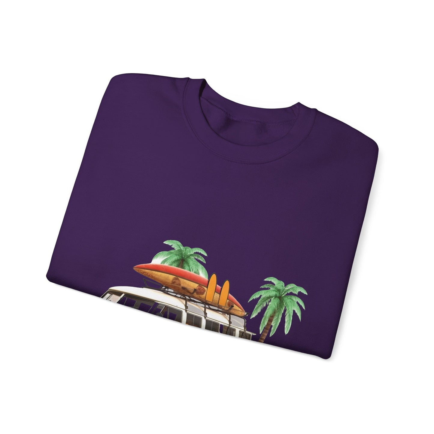 Retro Surf Van - Unisex Heavy Blend™ Crewneck Sweatshirt