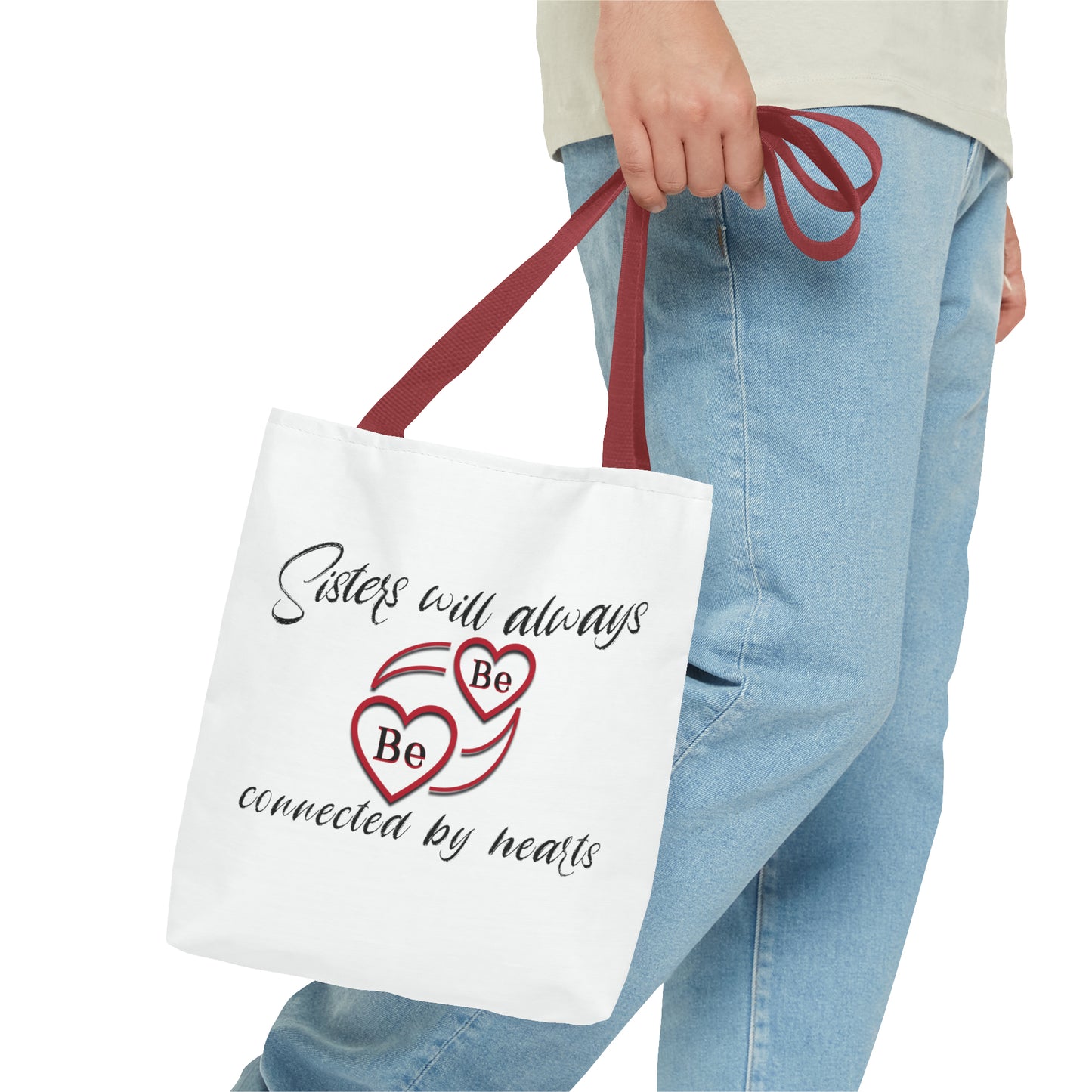 Sisters will always be connected by hearts - Tote Bag (AOP)