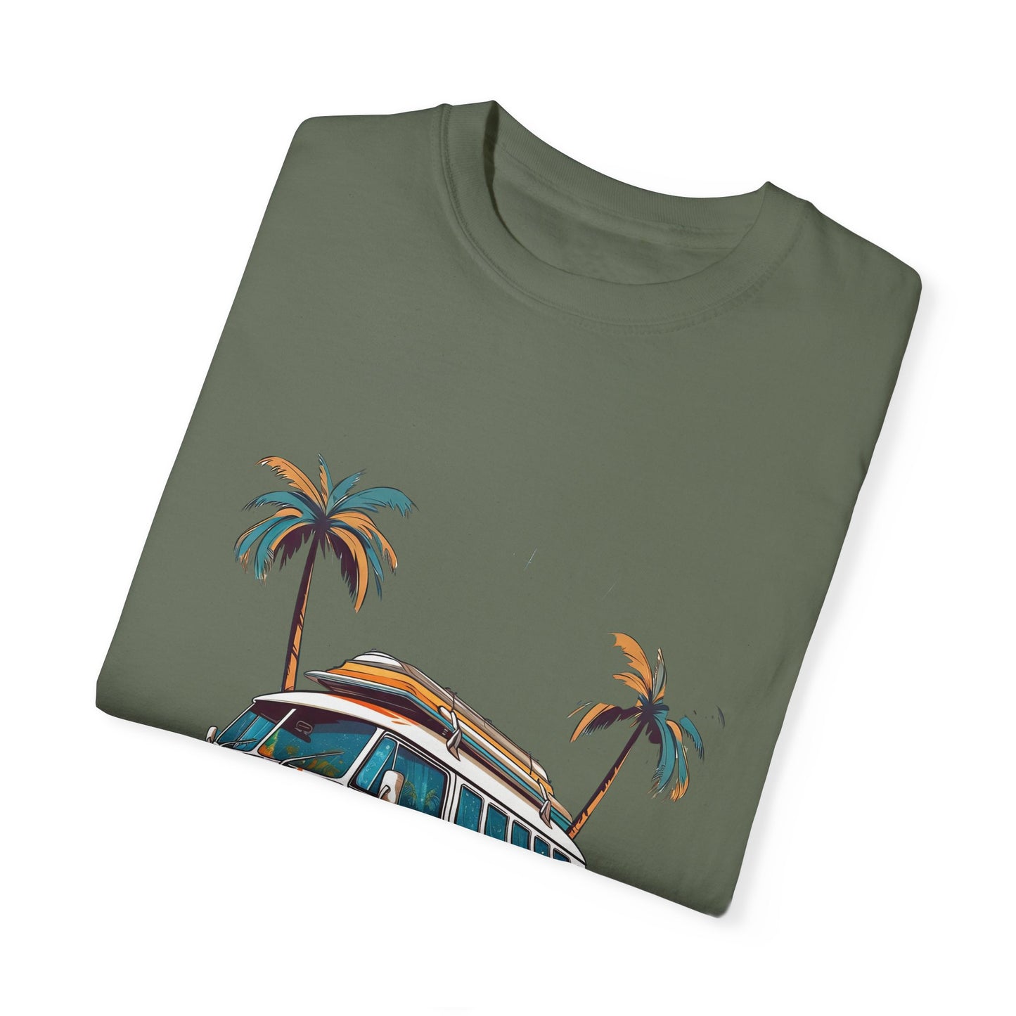 Retro Surf Van: Unisex Garment-Dyed T-shirt