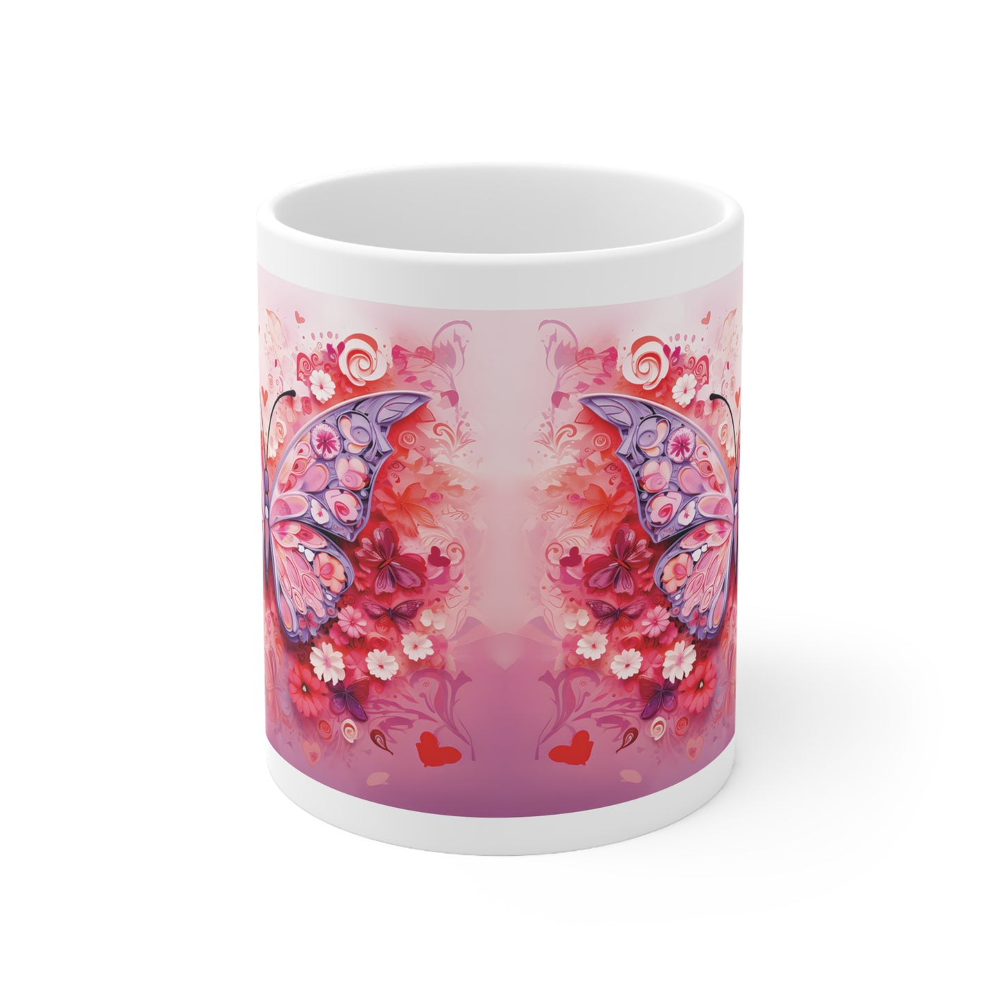 Valentine's Butterfly: Ceramic Mug 11oz