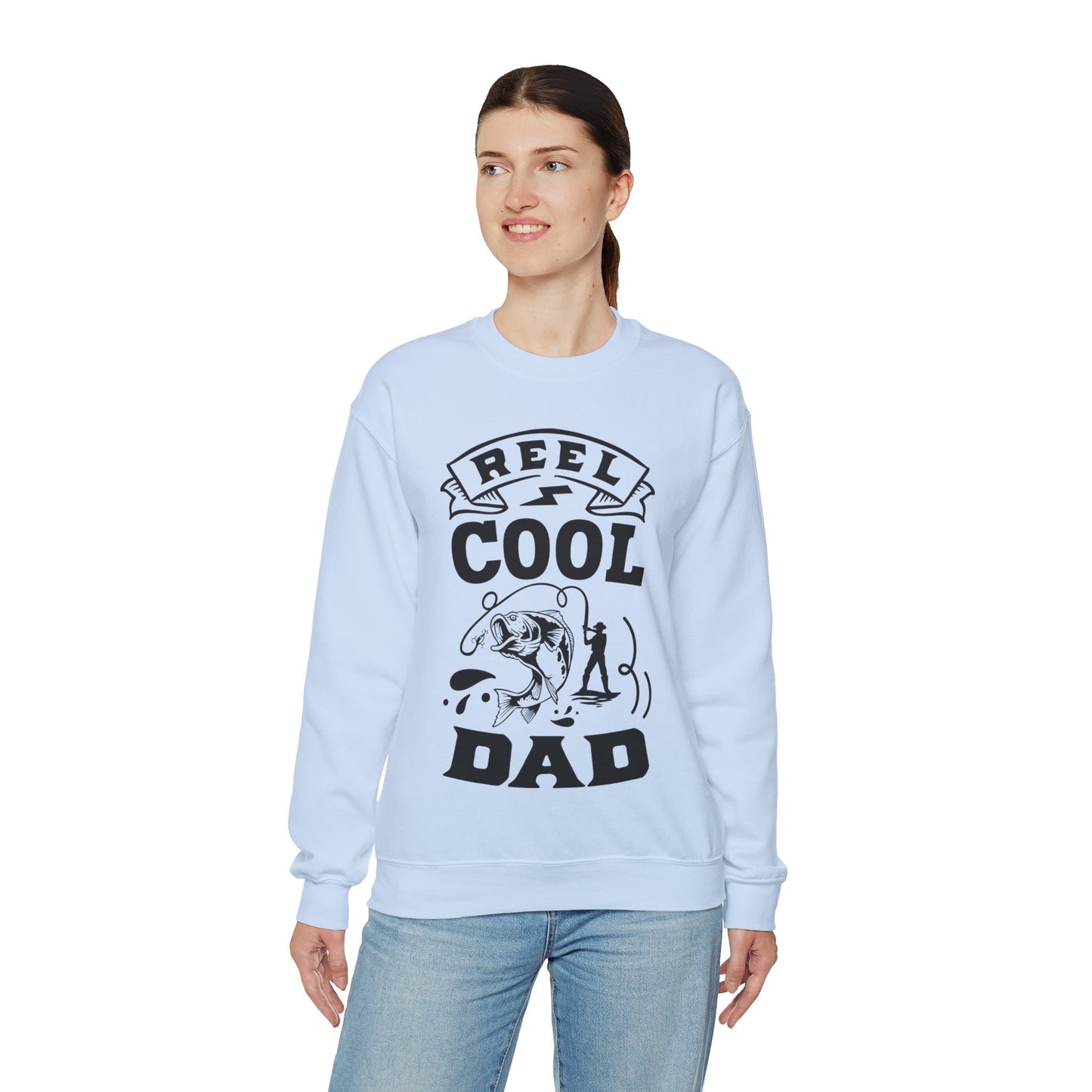 Reel cool dad - Unisex Heavy Blend™ Crewneck Sweatshirt