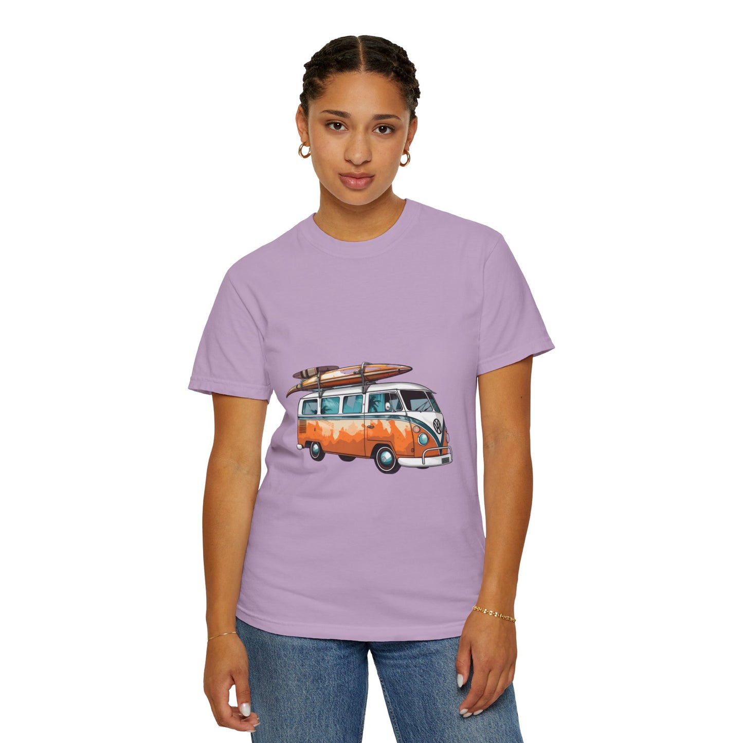 Retro Surf Van: Unisex Garment-Dyed T-shirt