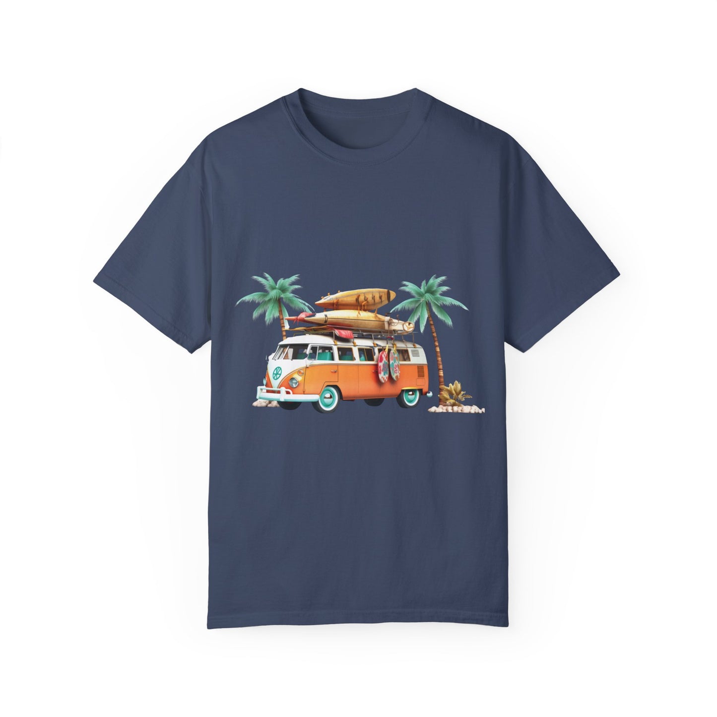 Retro Surf Van: Unisex Garment-Dyed T-shirt