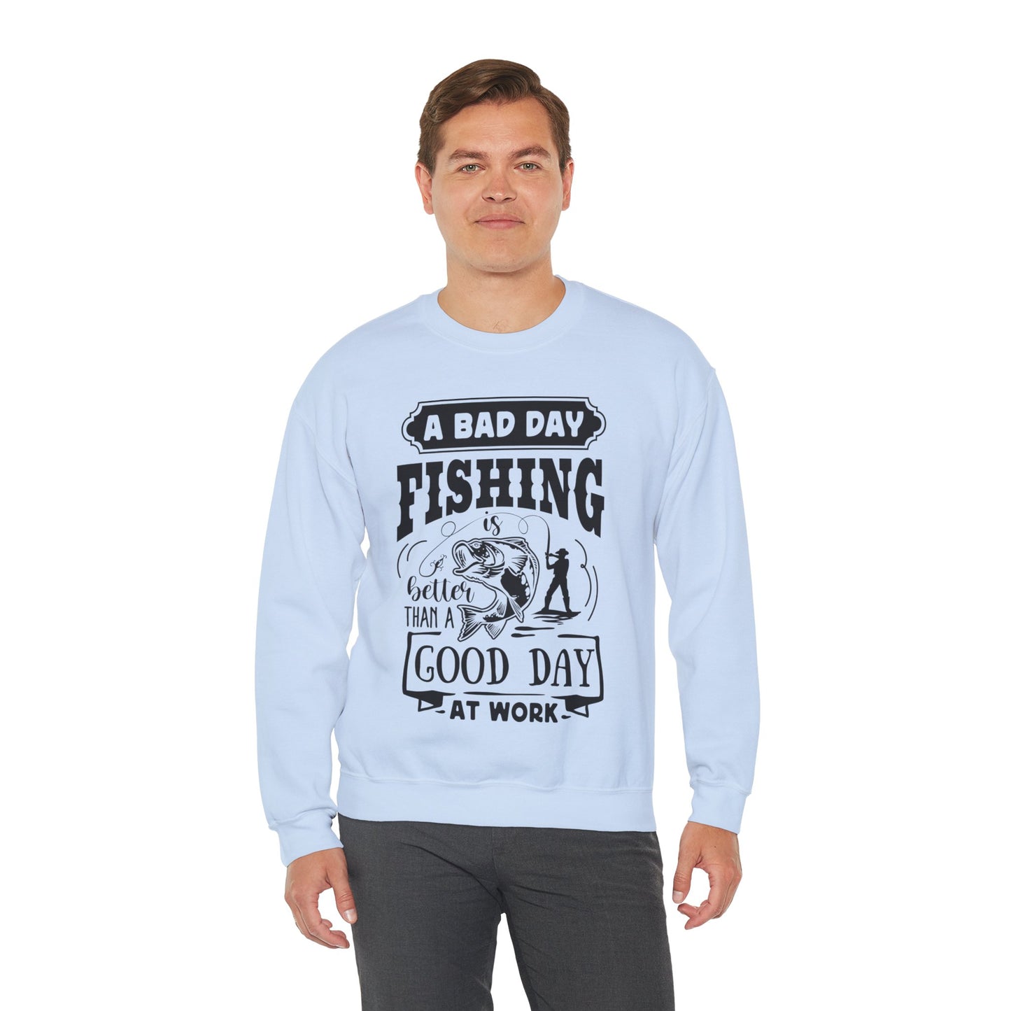 A bad day fishing - Unisex Heavy Blend™ Crewneck Sweatshirt