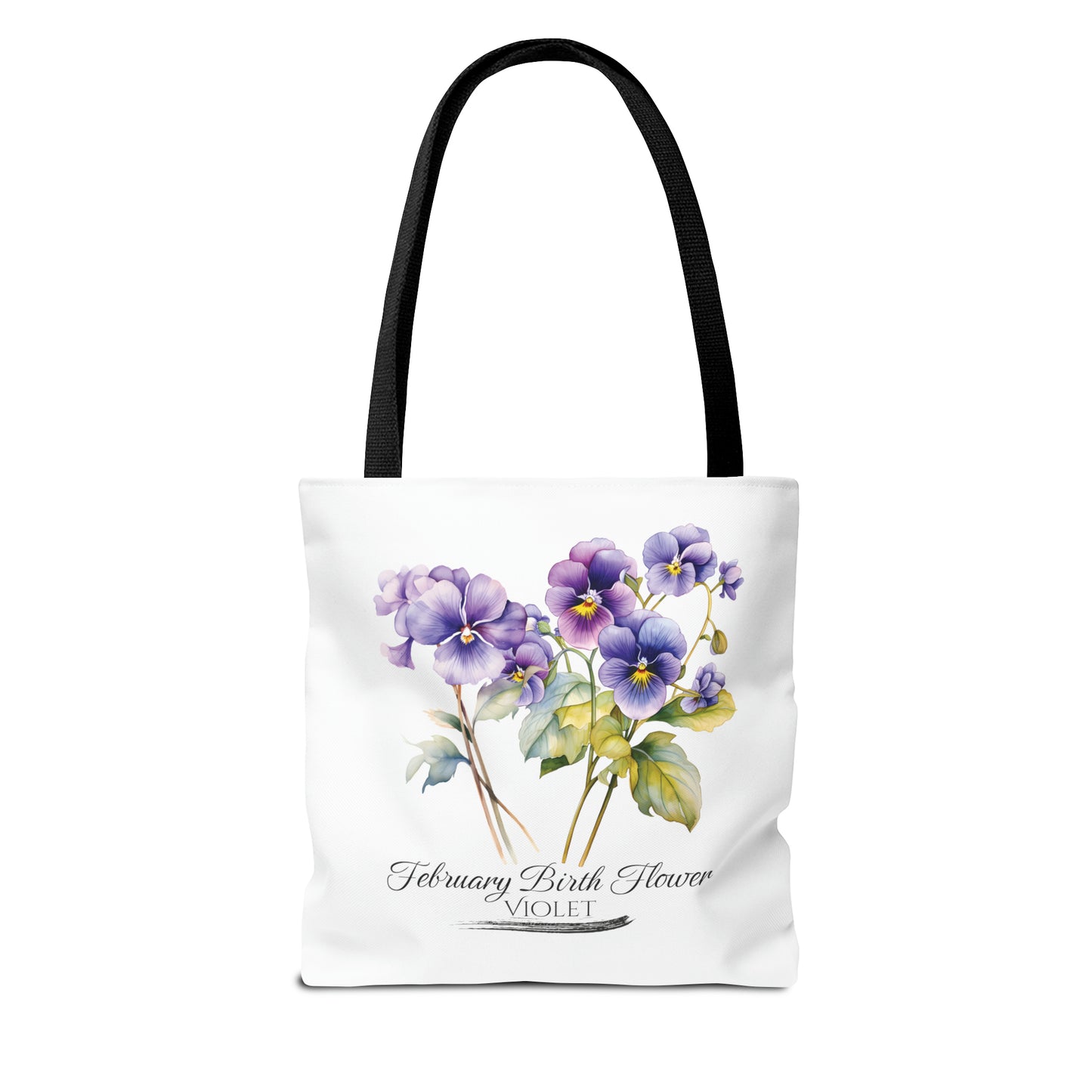 February Birth Flower: Violet - Tote Bag (AOP)