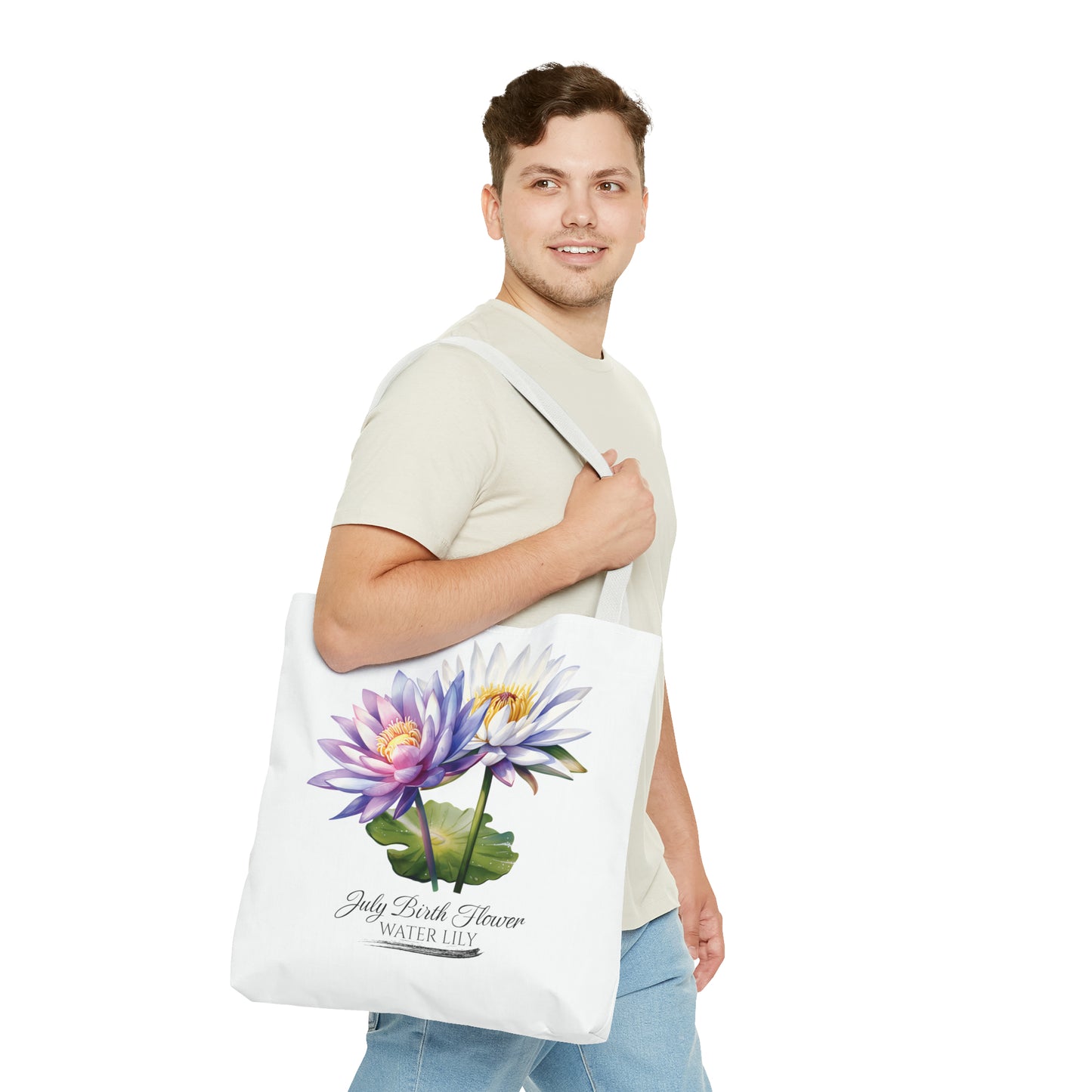 July Birth Flower: Water Lily - Tote Bag (AOP)