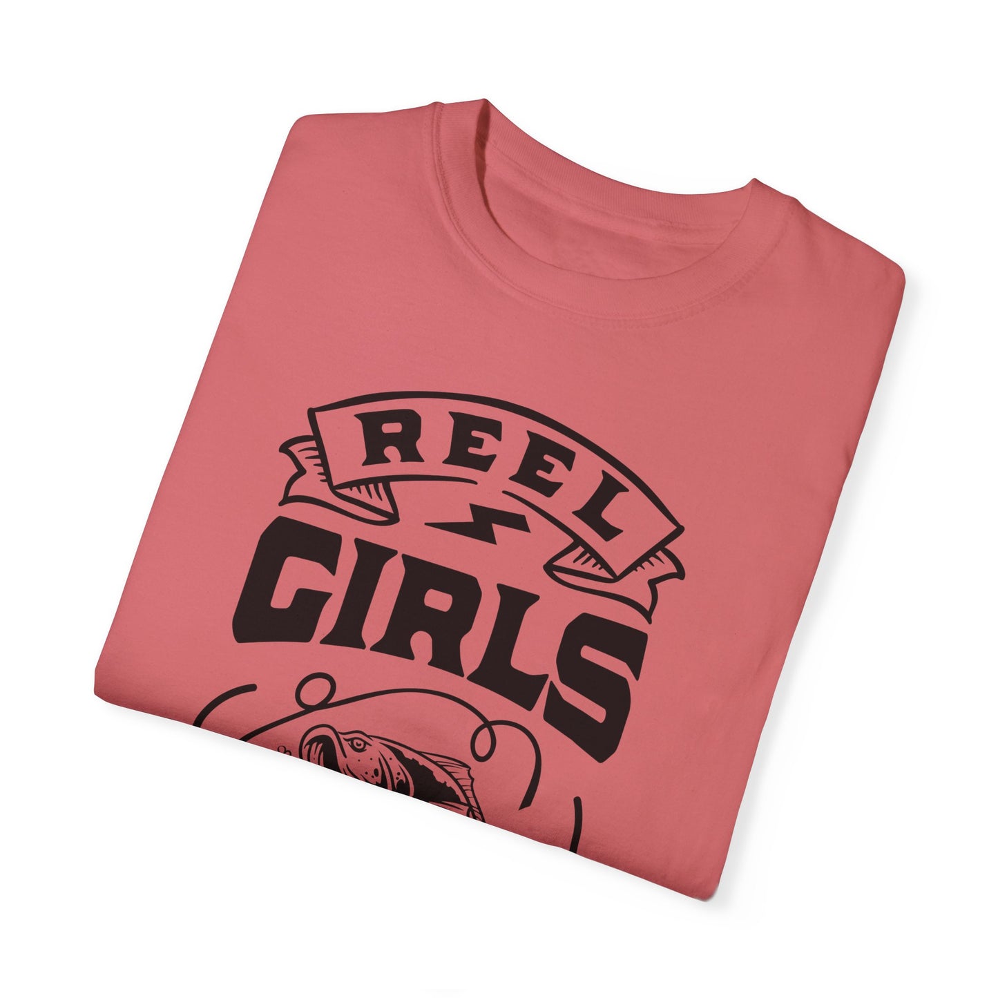 Reel girls fish: Unisex Garment-Dyed T-shirt