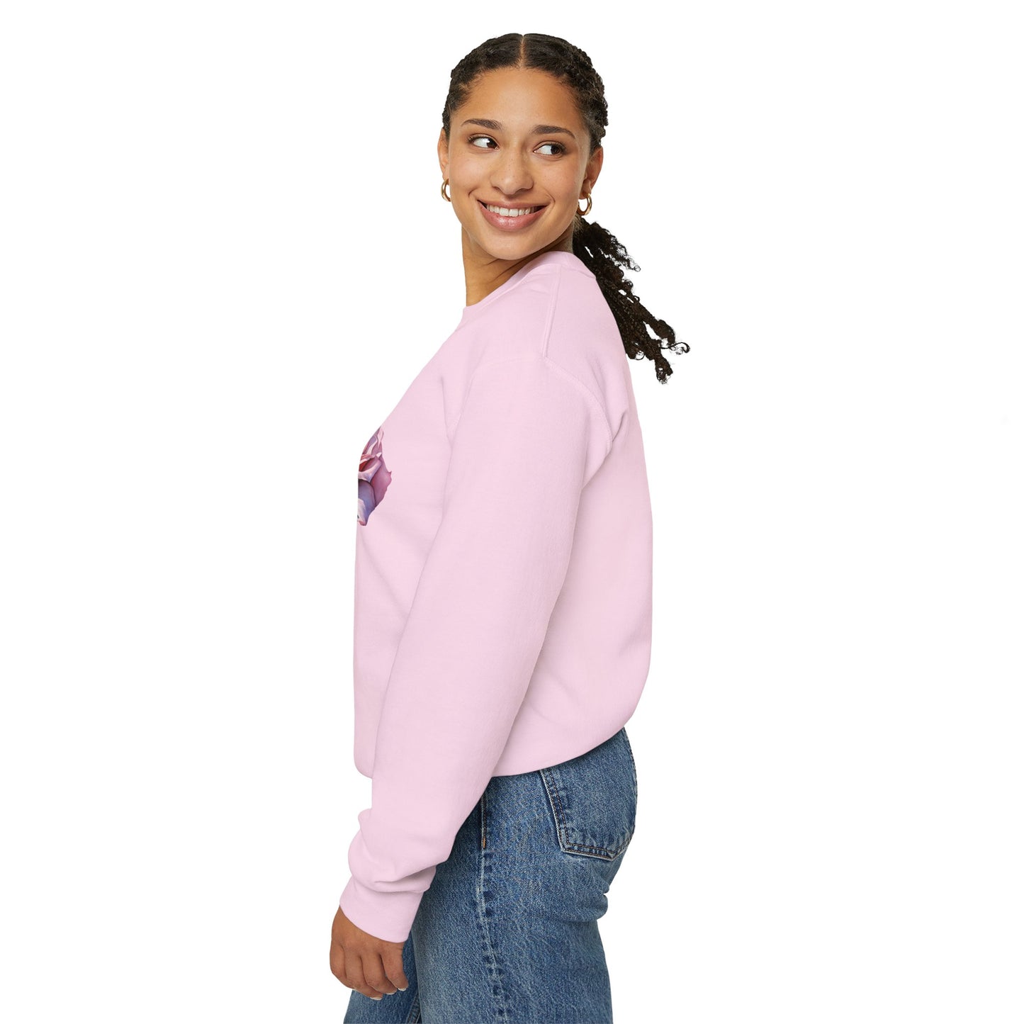 June Birth Flower (Rose) - Unisex Heavy Blend™ Crewneck Sweatshirt