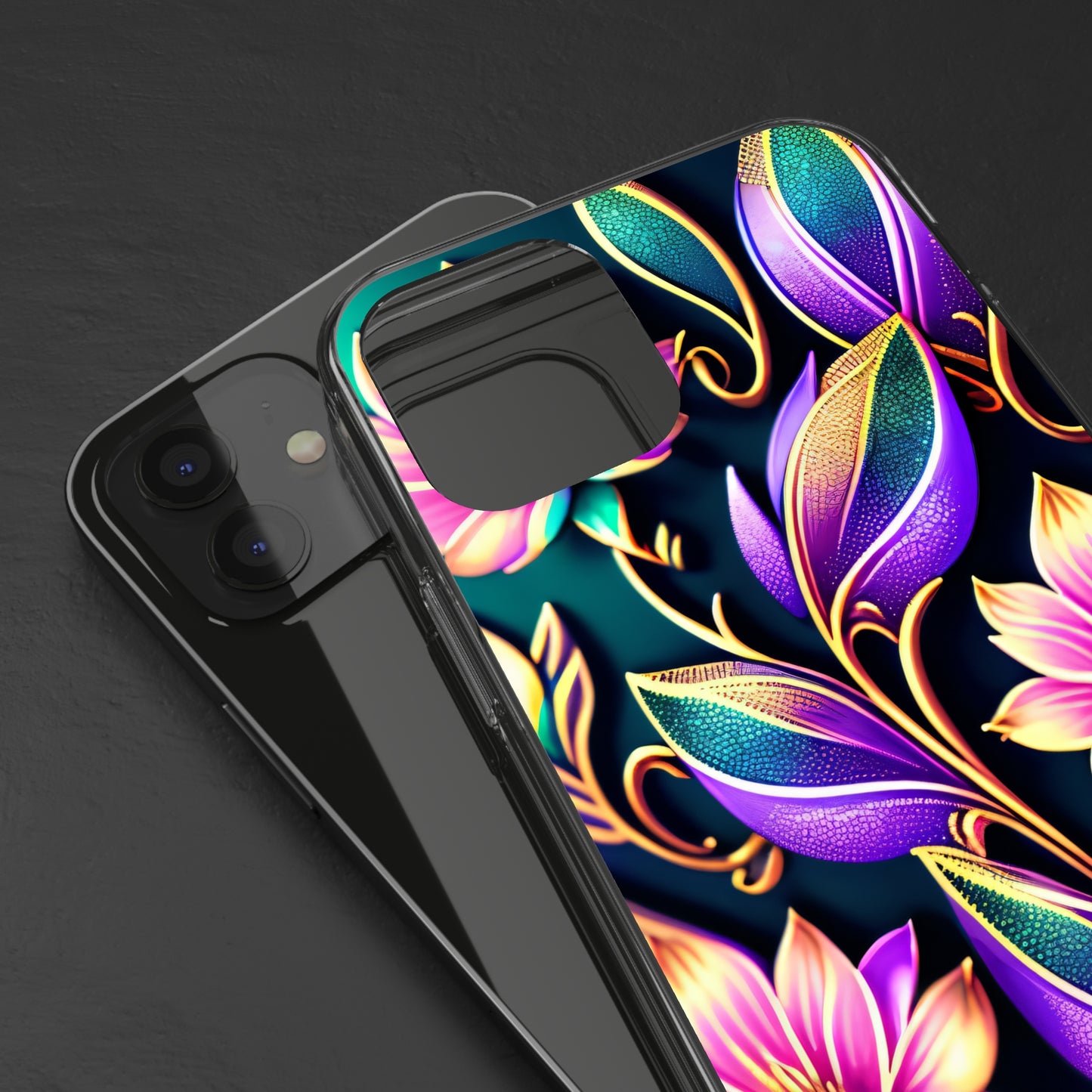 Clear Phone Cases: Fantasy Flower