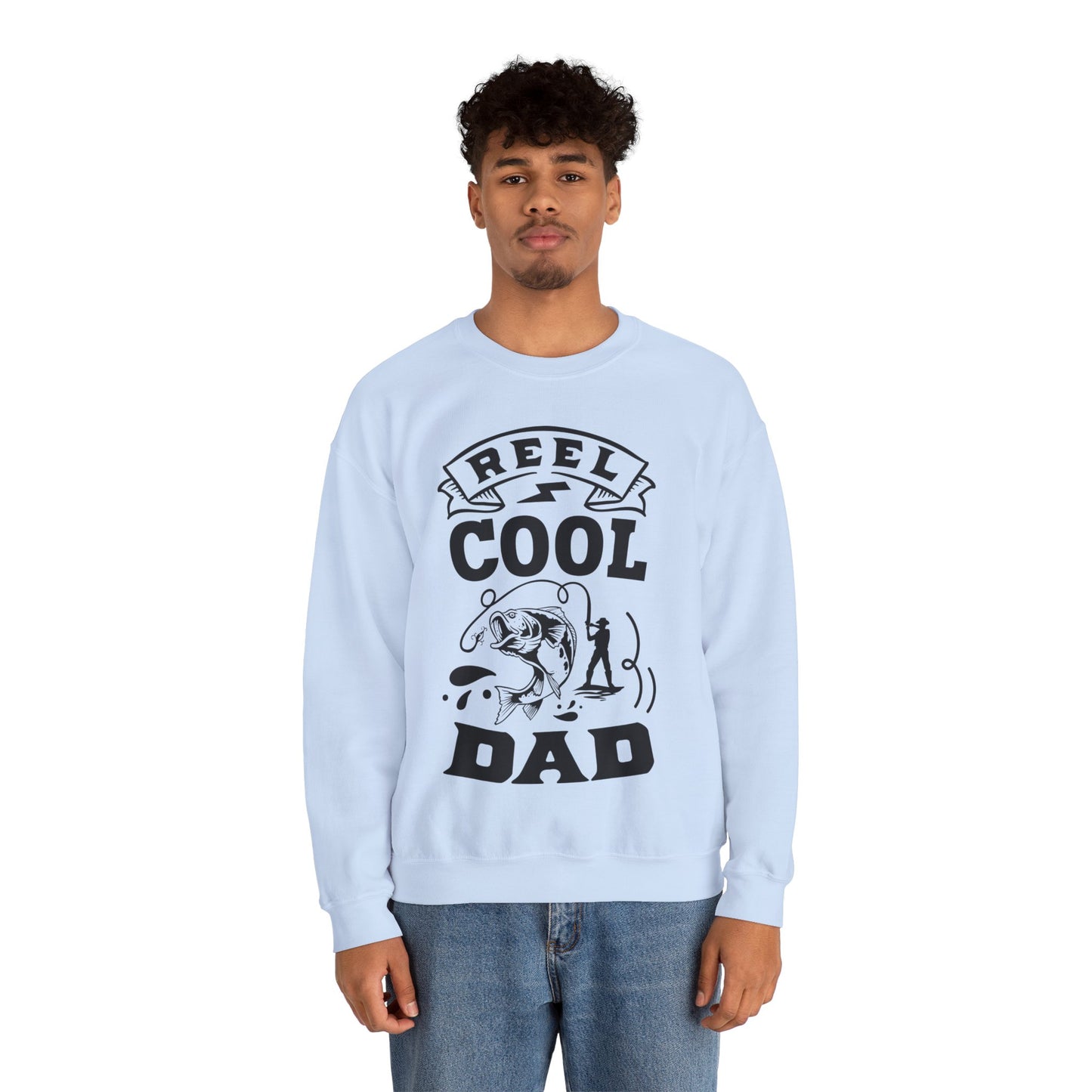 Reel cool dad - Unisex Heavy Blend™ Crewneck Sweatshirt