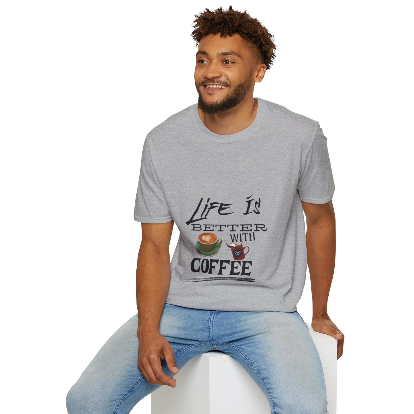 Life Is Better With Coffee - Unisex Softstyle T-Shirt