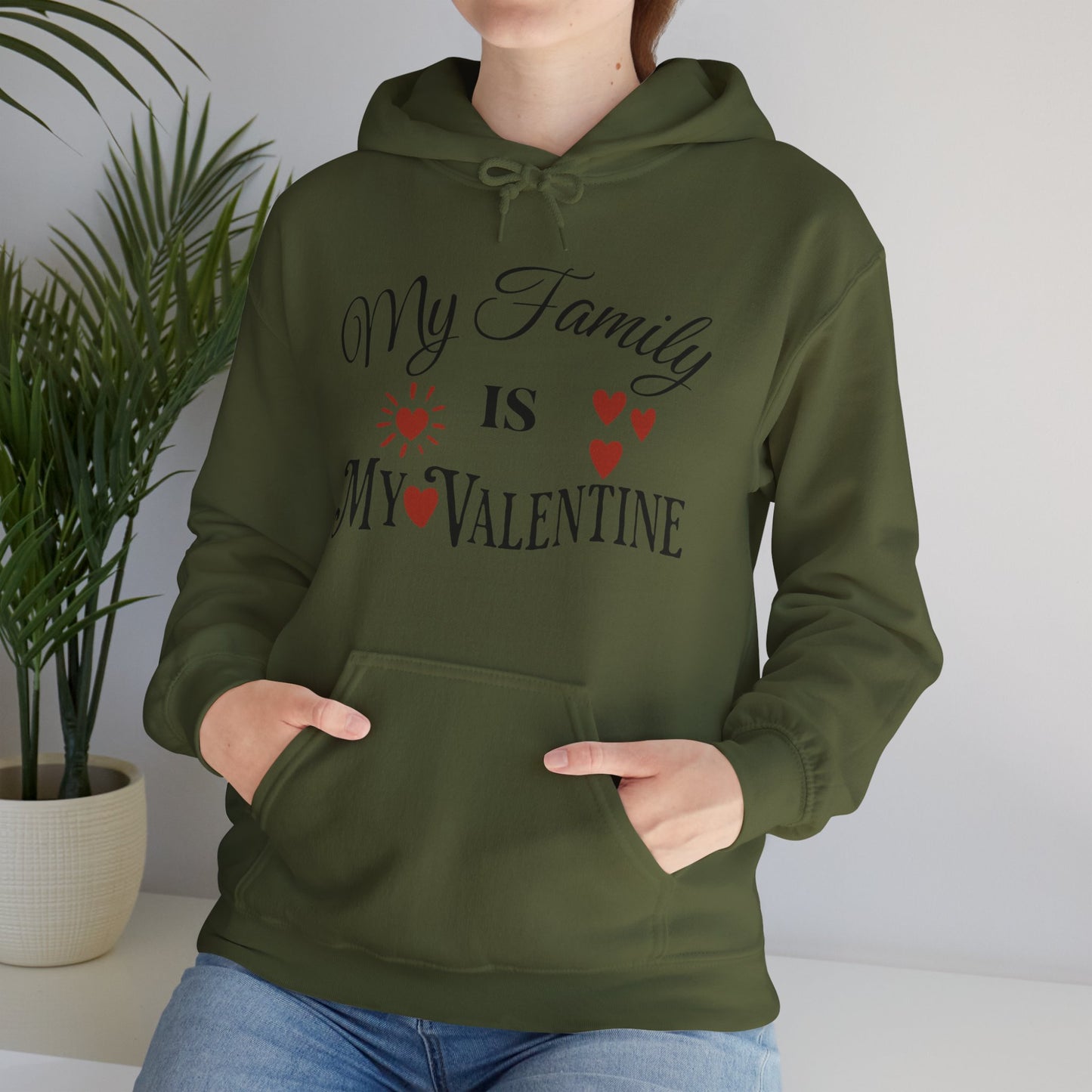 My Family Is My Valentine - Unisex Heavy Blend™ Hooded Sweatshirt