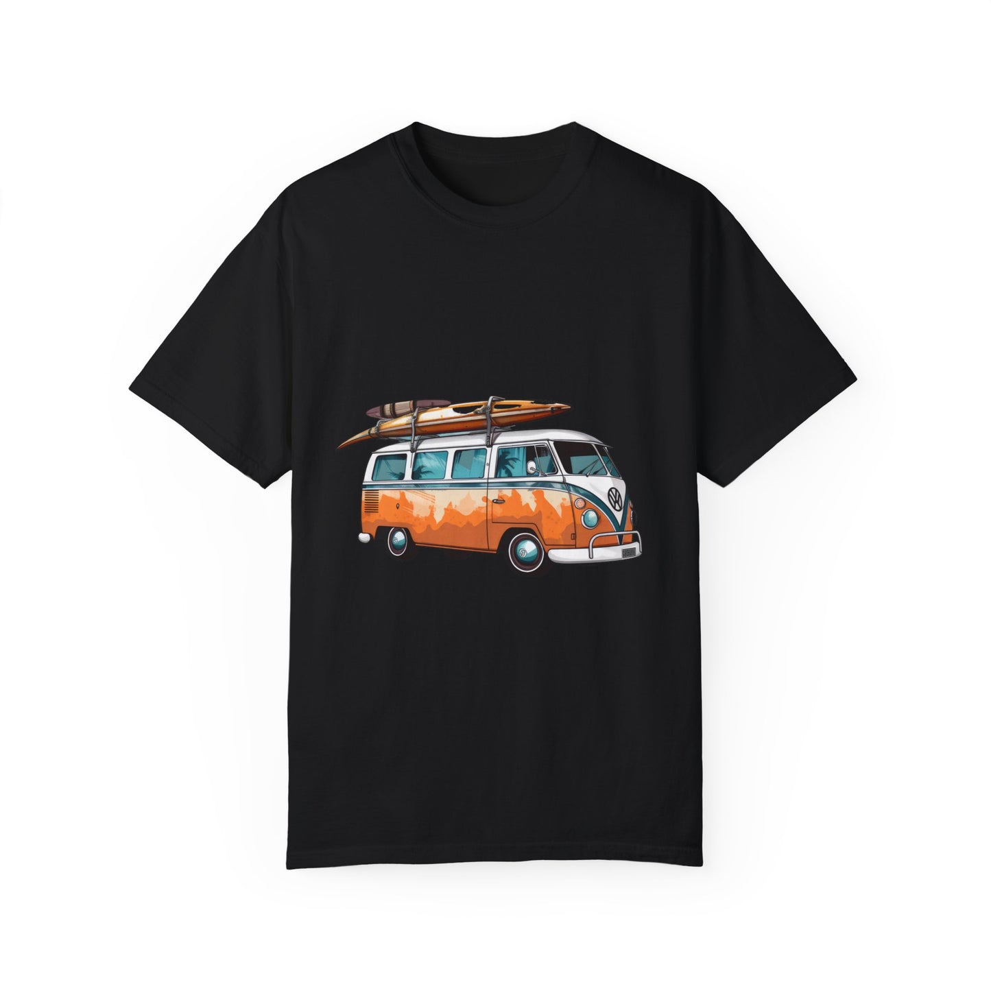 Retro Surf Van: Unisex Garment-Dyed T-shirt