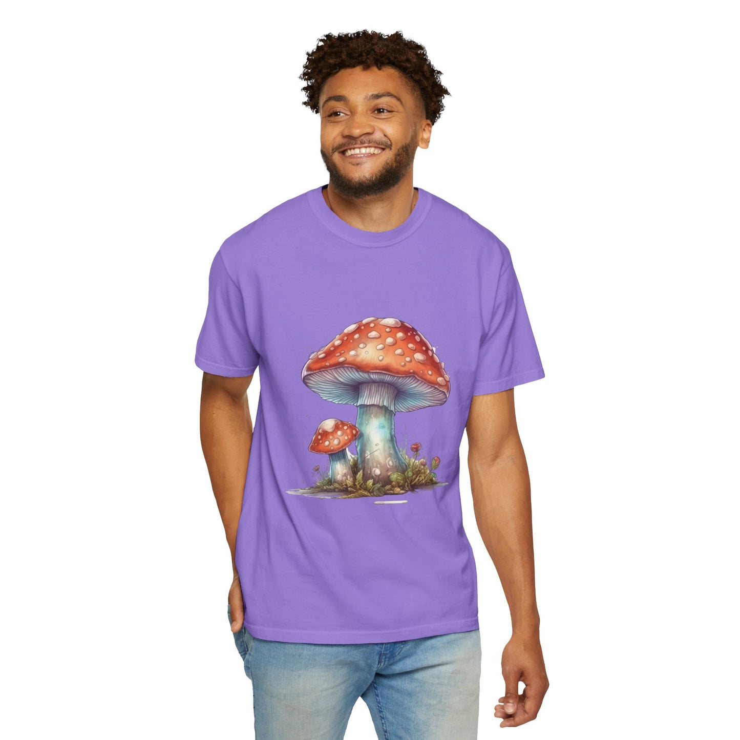 Fantasy Mushroom-27: Unisex Garment-Dyed T-shirt