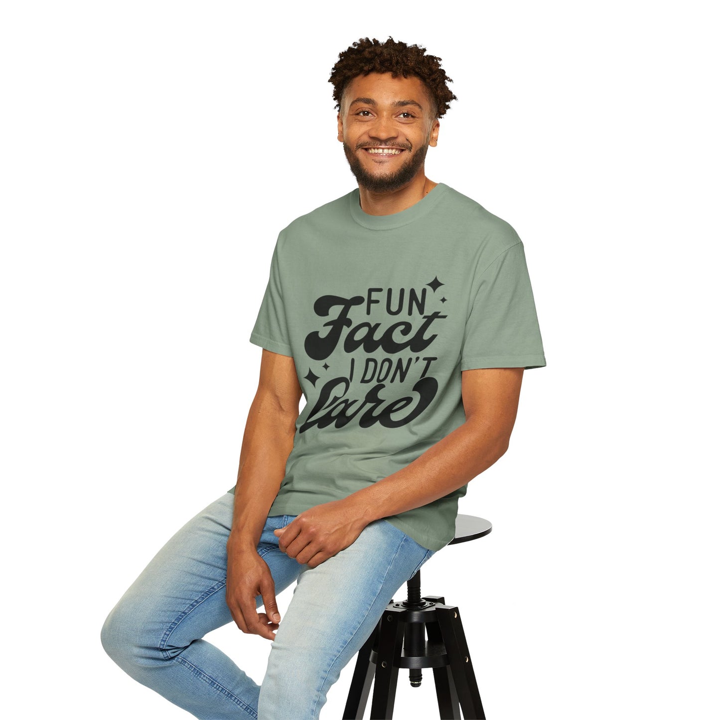 Fun fact - I don't care - Unisex Garment-Dyed T-shirt