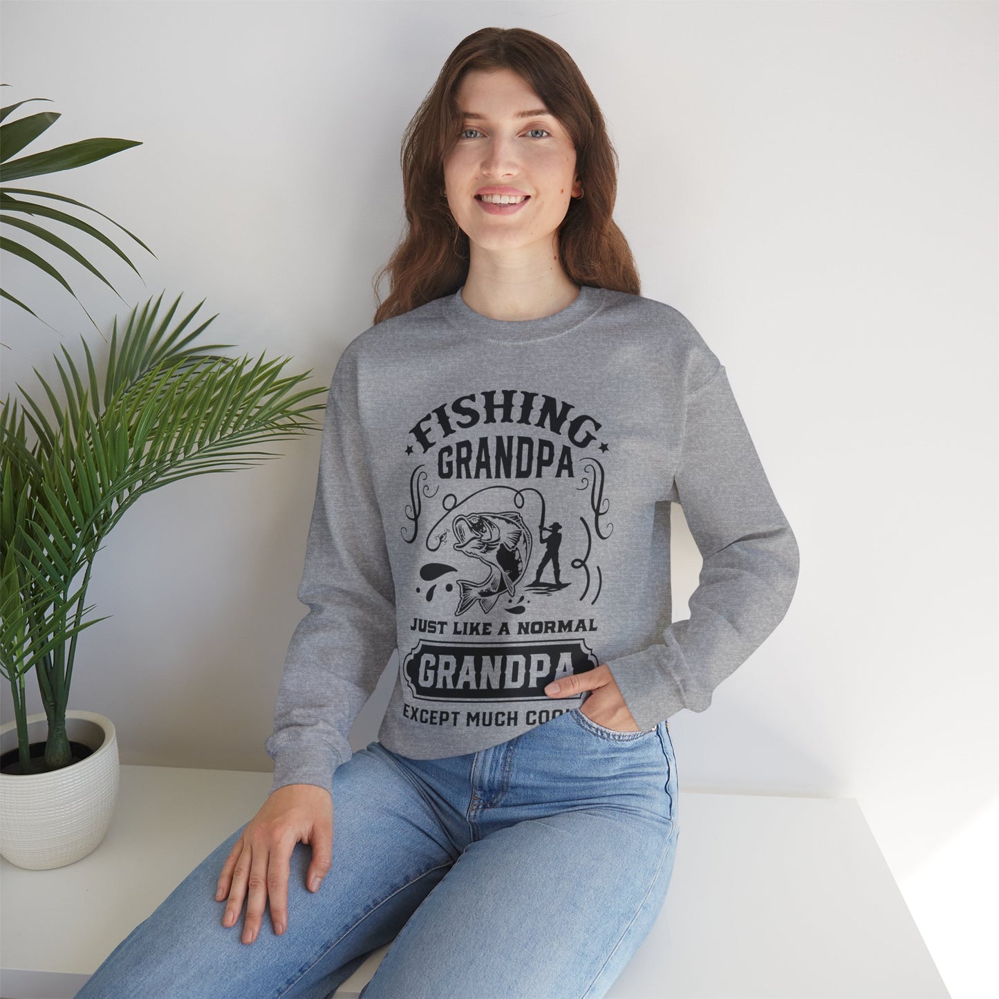 Fishing Grandpa - Unisex Heavy Blend™ Crewneck Sweatshirt