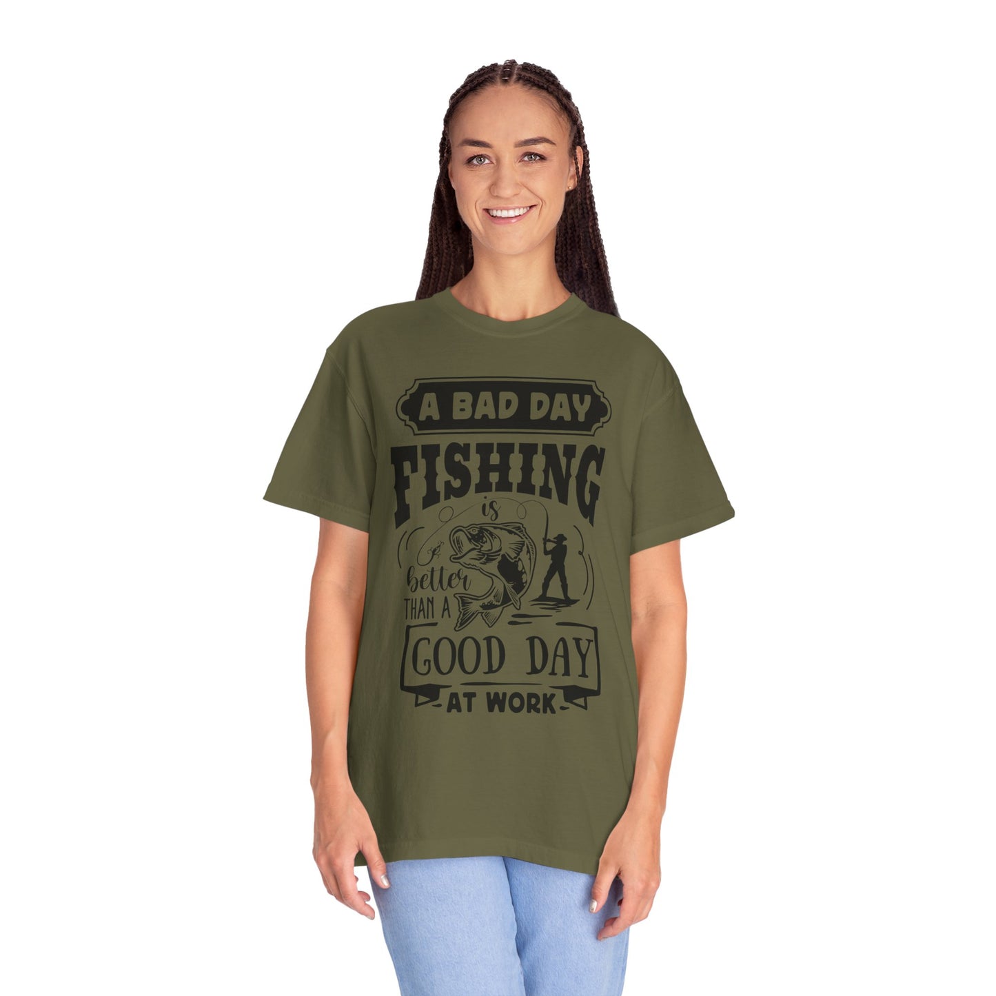 A bad day fishing: Unisex Garment-Dyed T-shirt